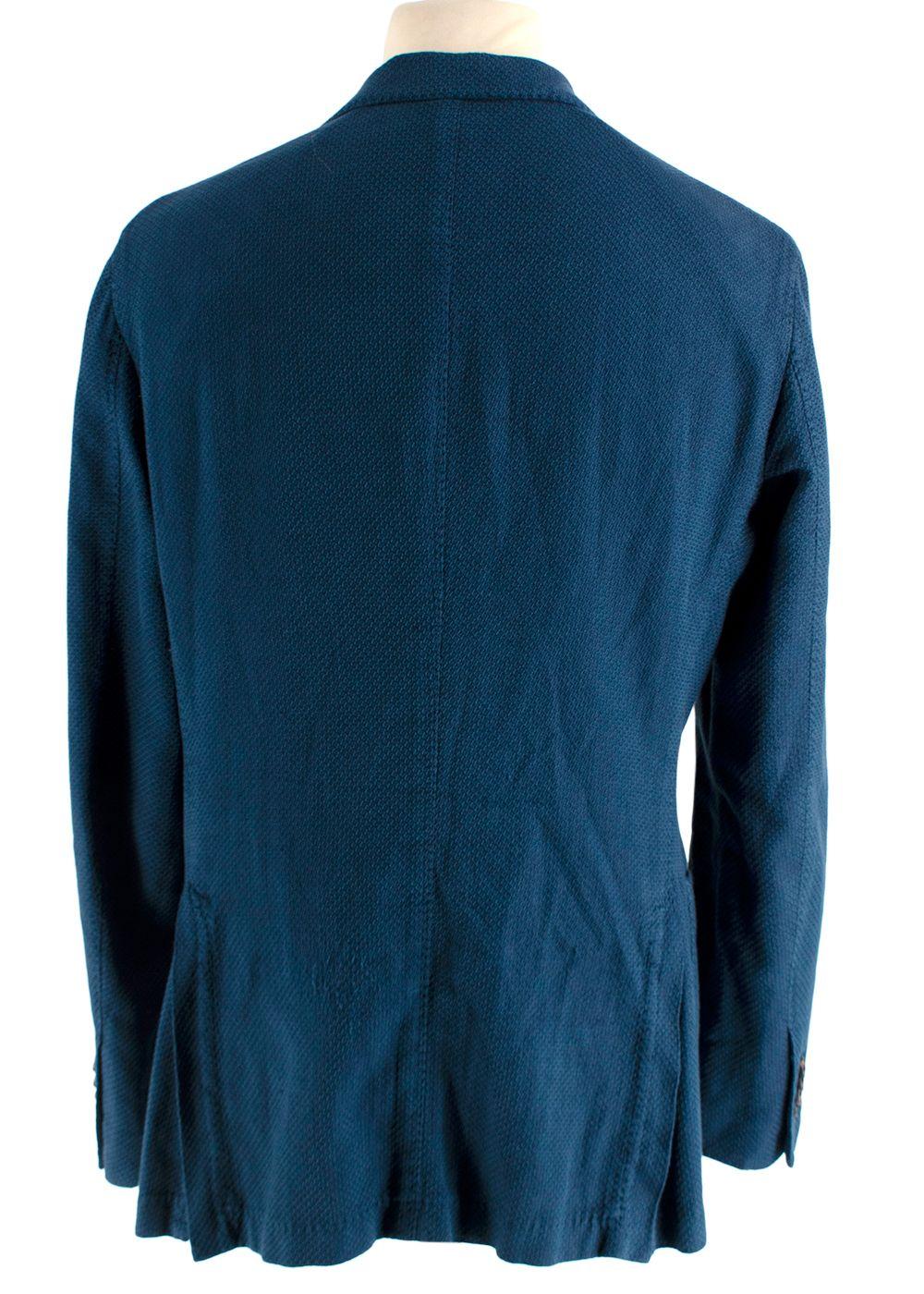 Boglioli Blue Textured Jacket / Blazer