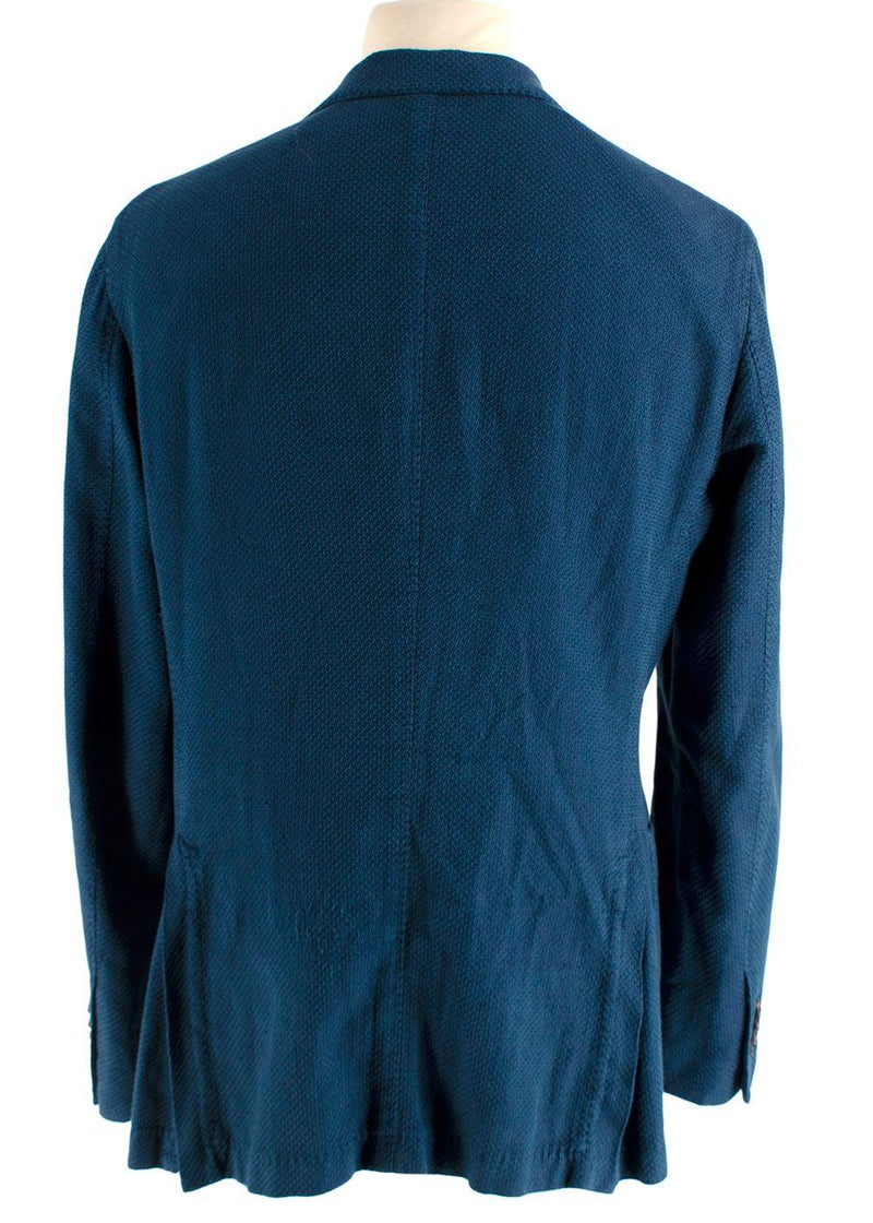 Boglioli Blue Textured Jacket / Blazer