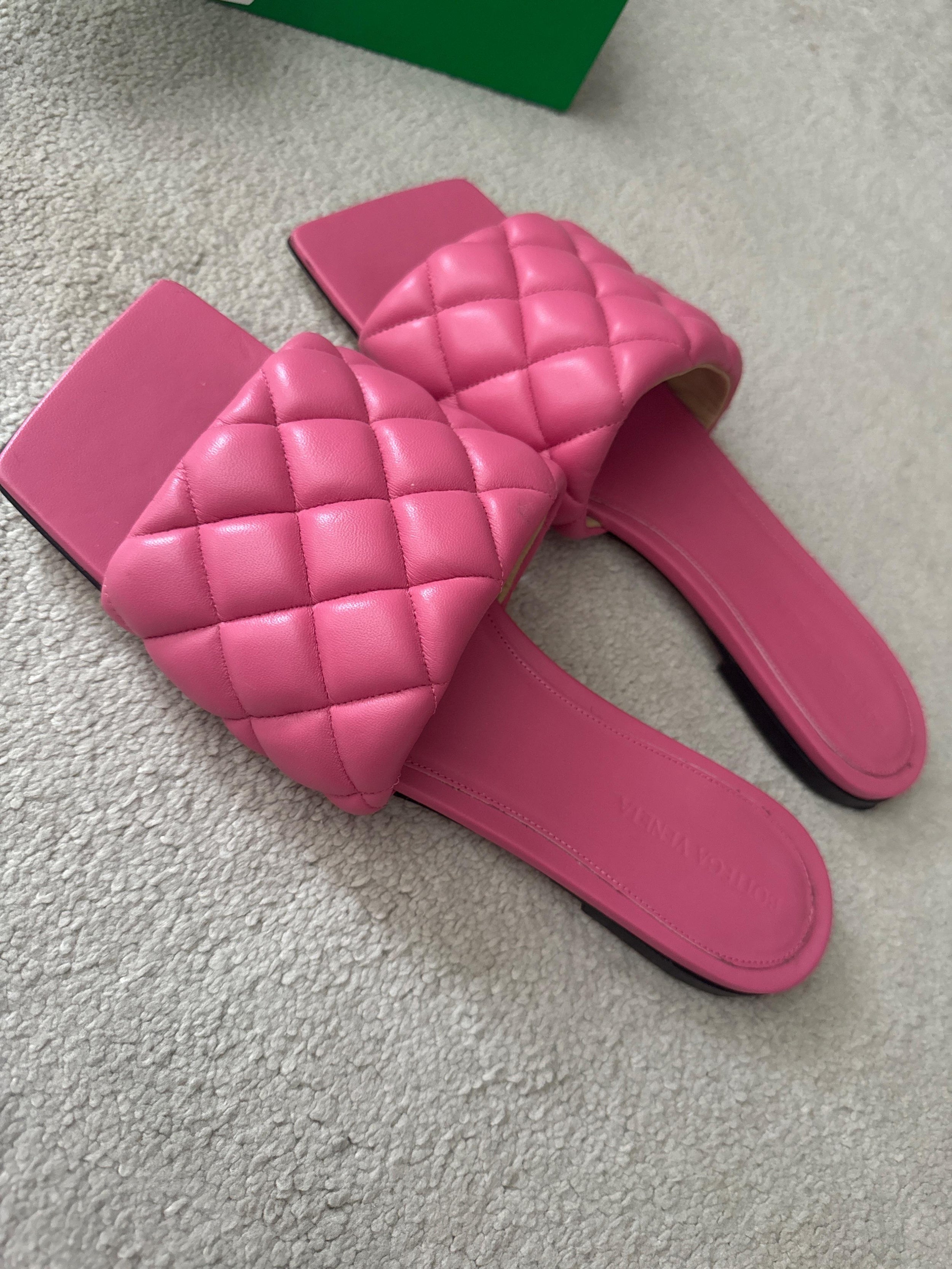 Bottega Veneta Pink Padded Mules
