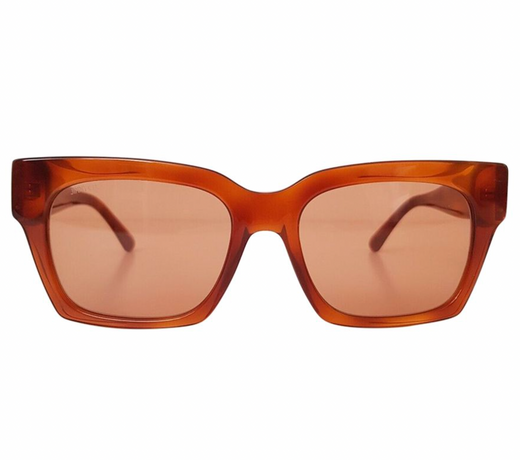 Havana Square Framed Caramel/Red Sunglasses