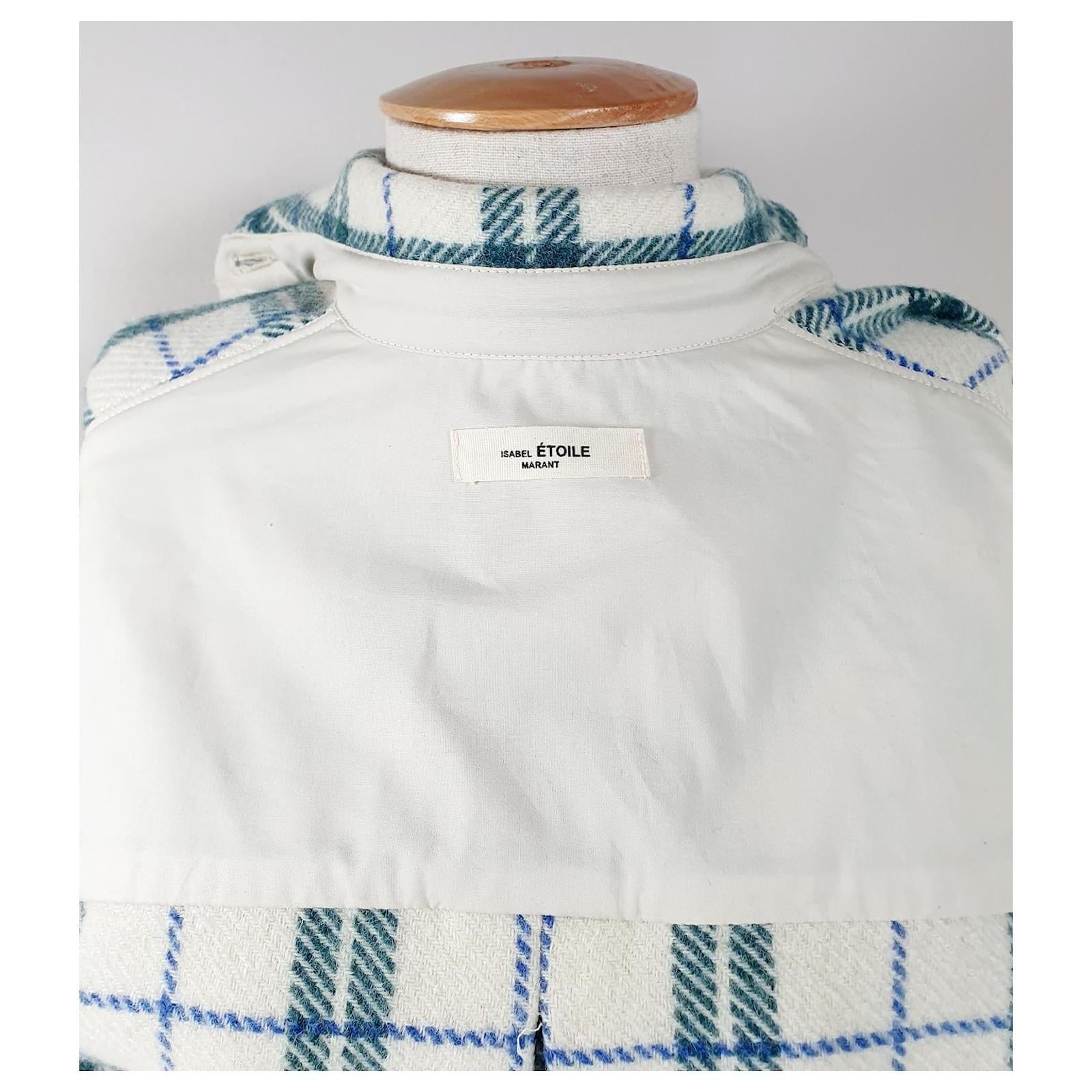 Isabel Marant Etoile Green Tartan Fontia Coat