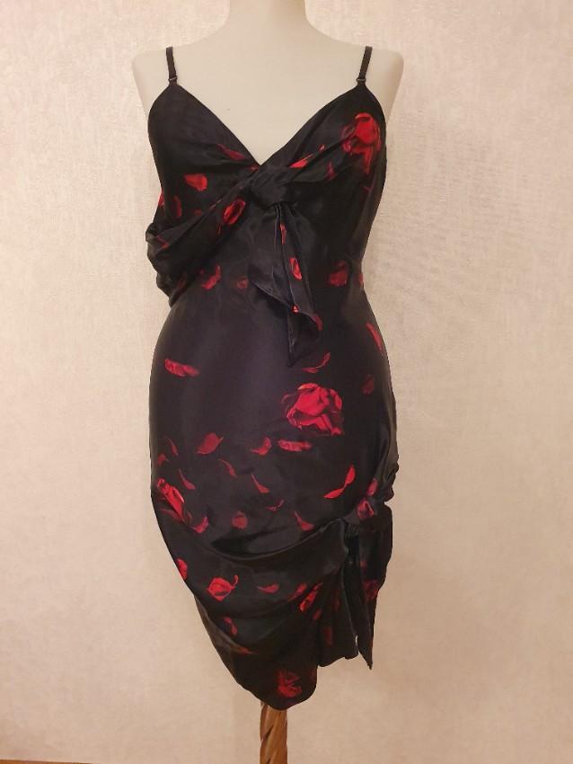 Alexander Wang Draped Satin Floral Print Mini Dress