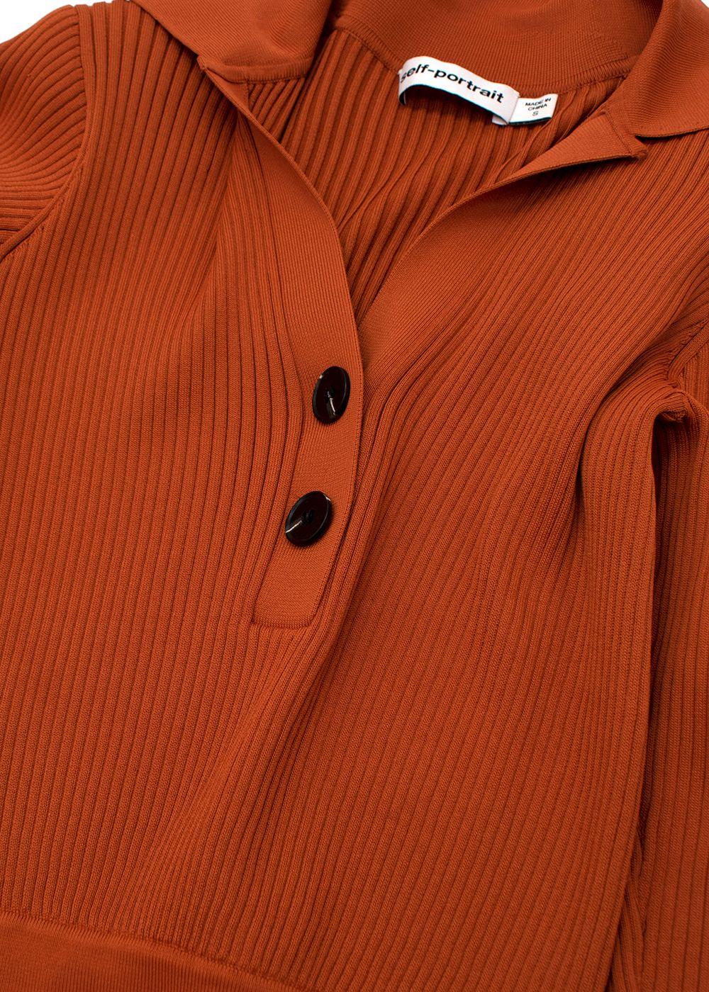 Rib Knit Polo Midi Dress