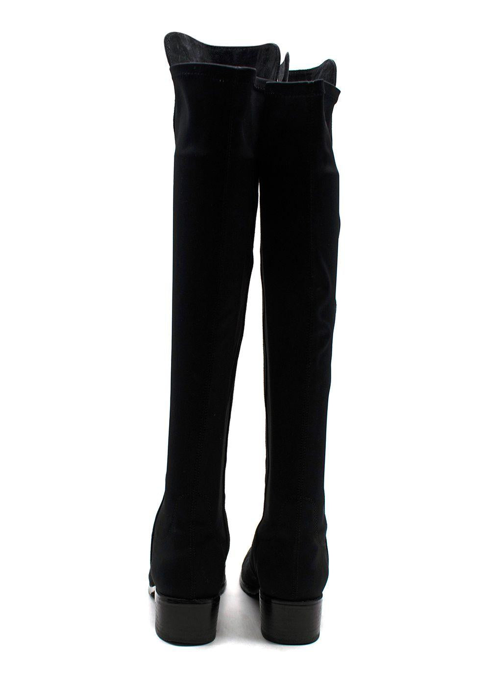 Stuart Weitzman Black 5050 Suede Knee High Boots