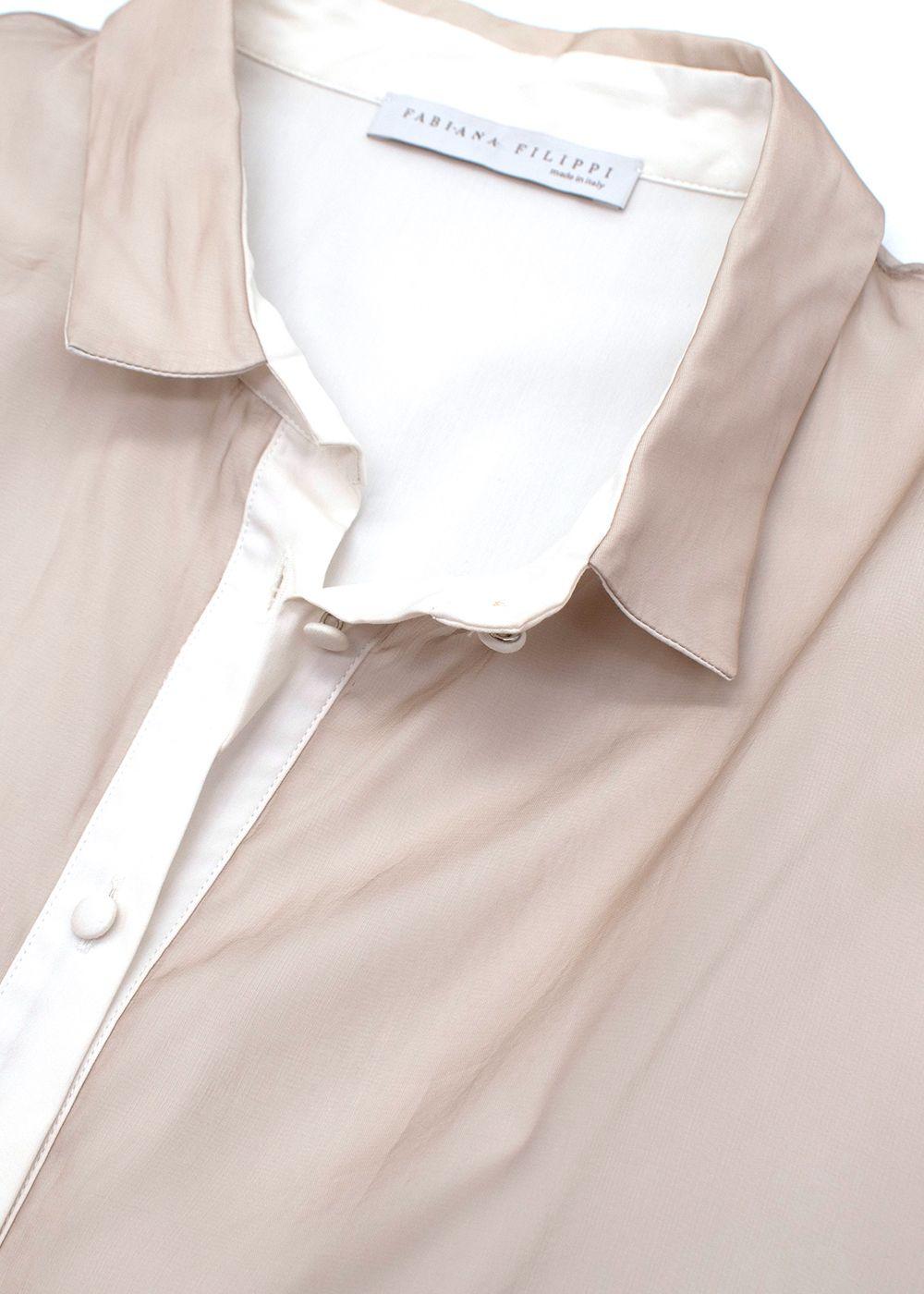 Mesh Panelled Cotton Shirt