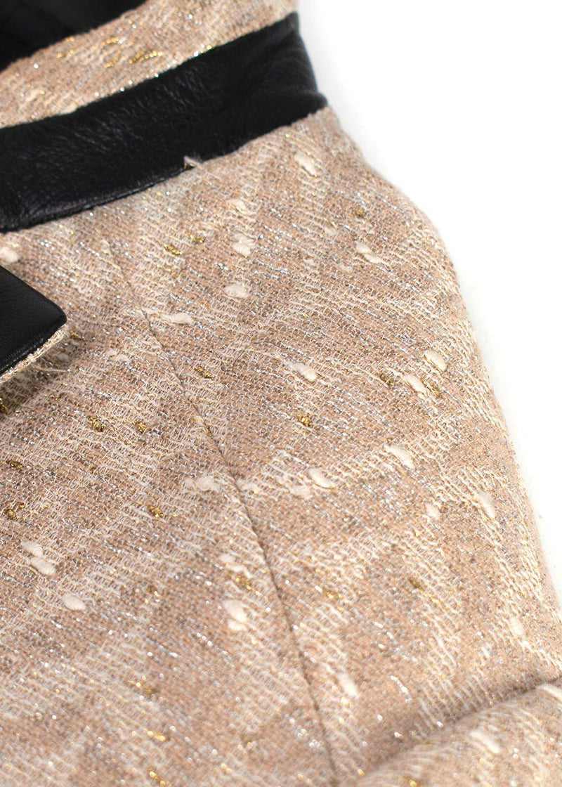 Zadig & Voltaire Deluxe Leather Trim Gold Blazer