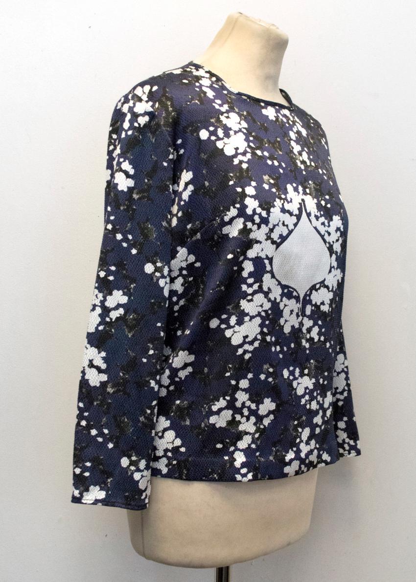 Michael Van Der Ham Printed Crepe Top
