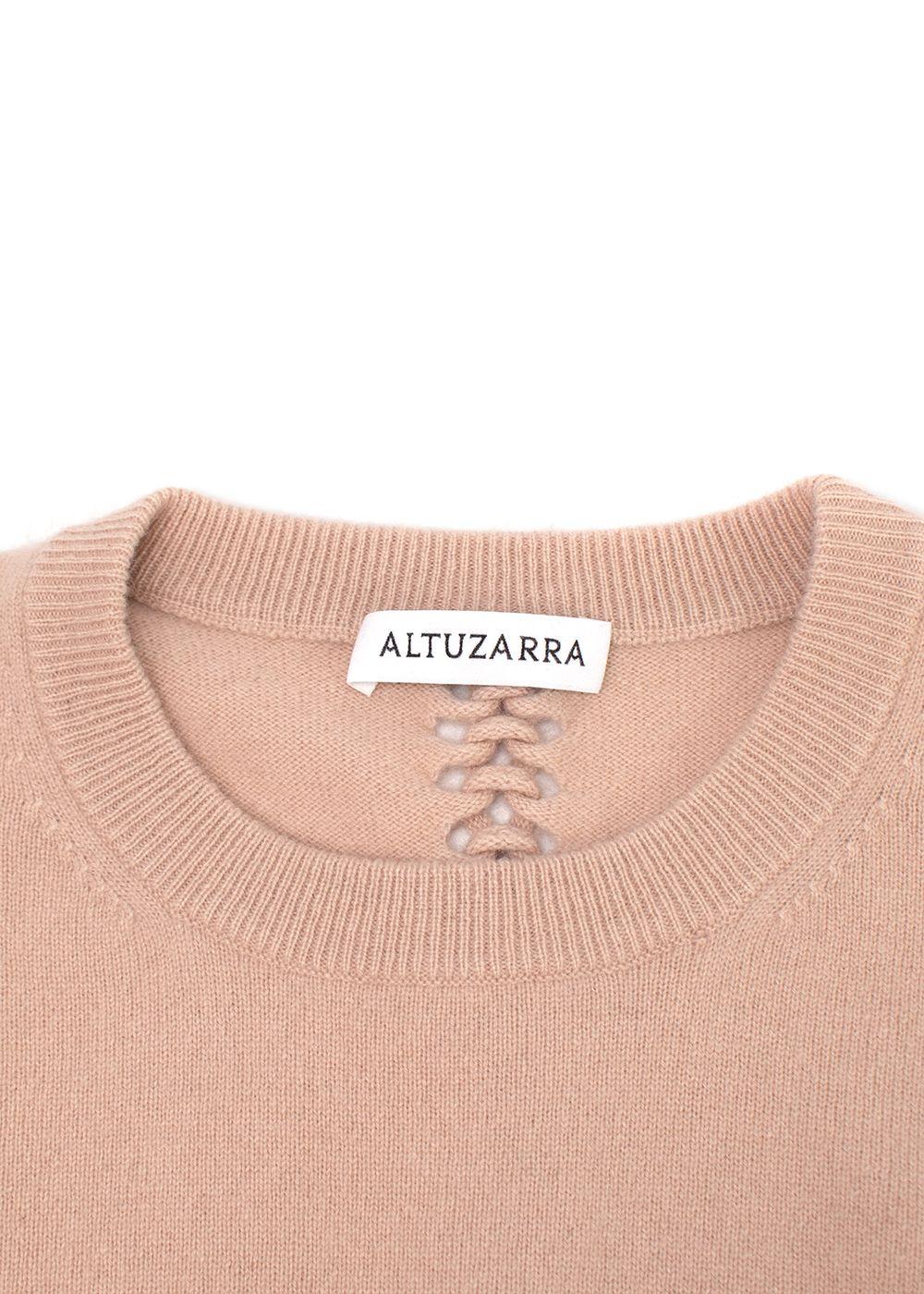 Altuzarra beige cashmere braided trim jumper
