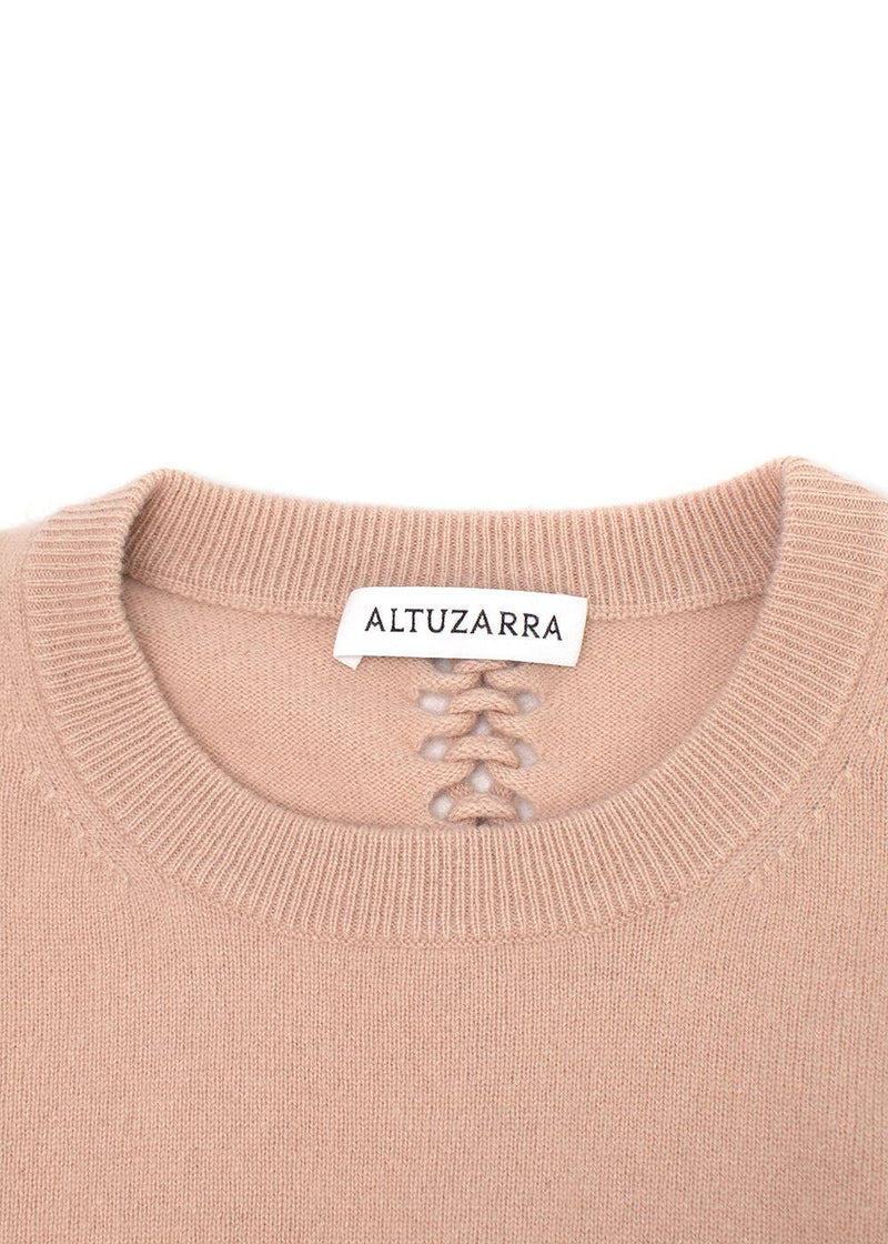 Altuzarra beige cashmere braided trim jumper