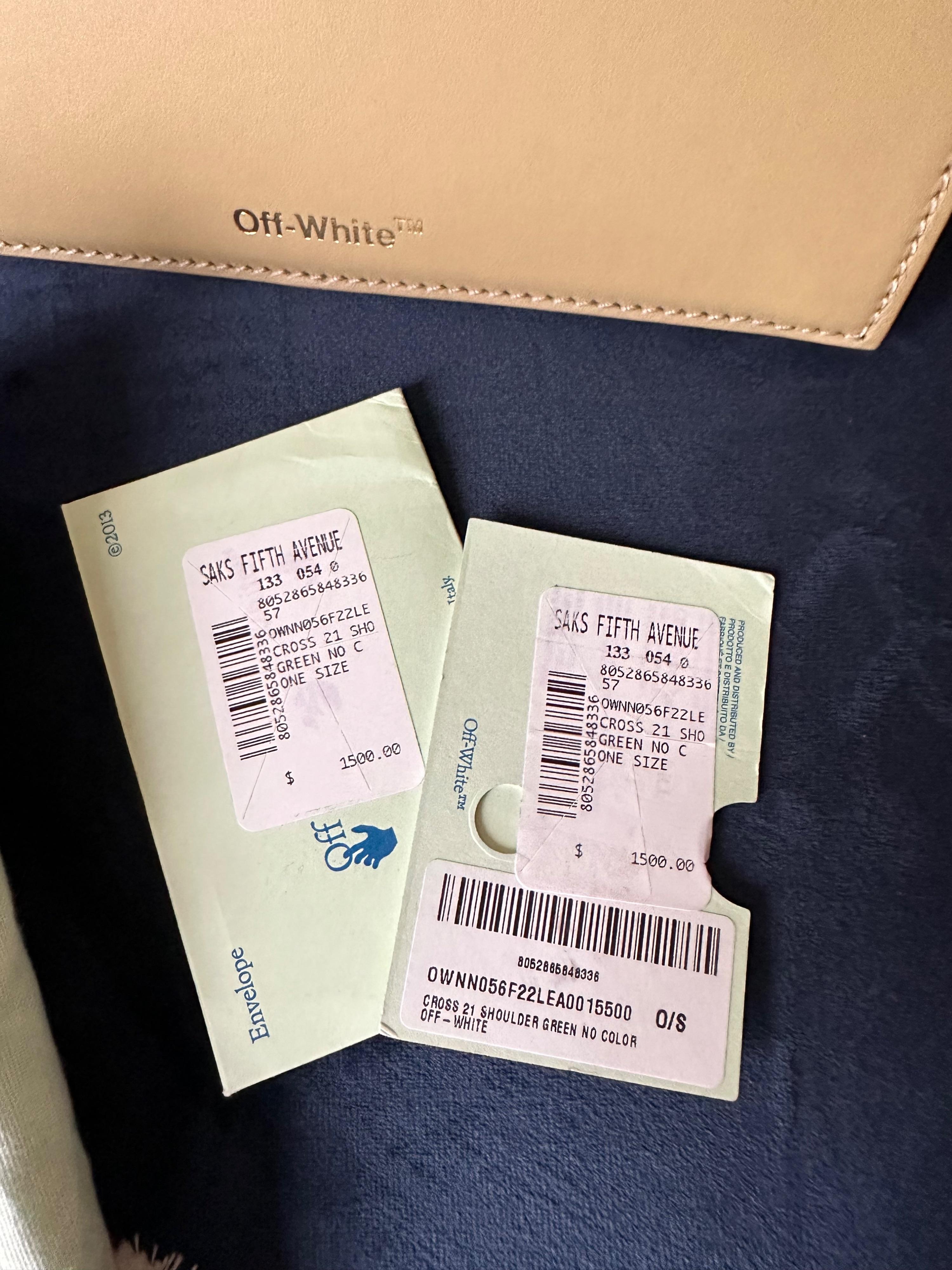 Off White Khaki 21 Crossbody Bag
