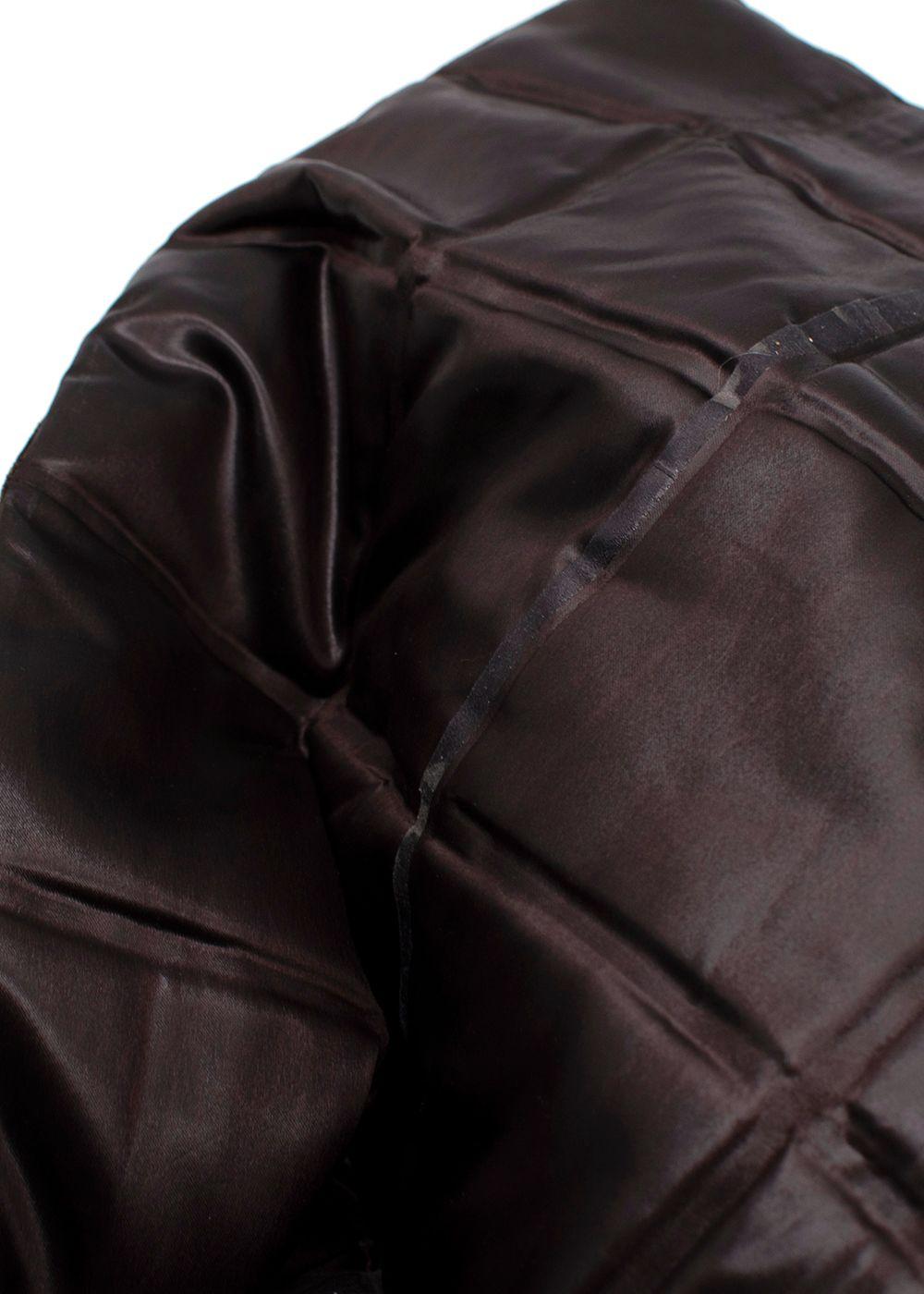 Bottega Veneta Chain Link Chocolate Brown Padded Two Piece Skirt