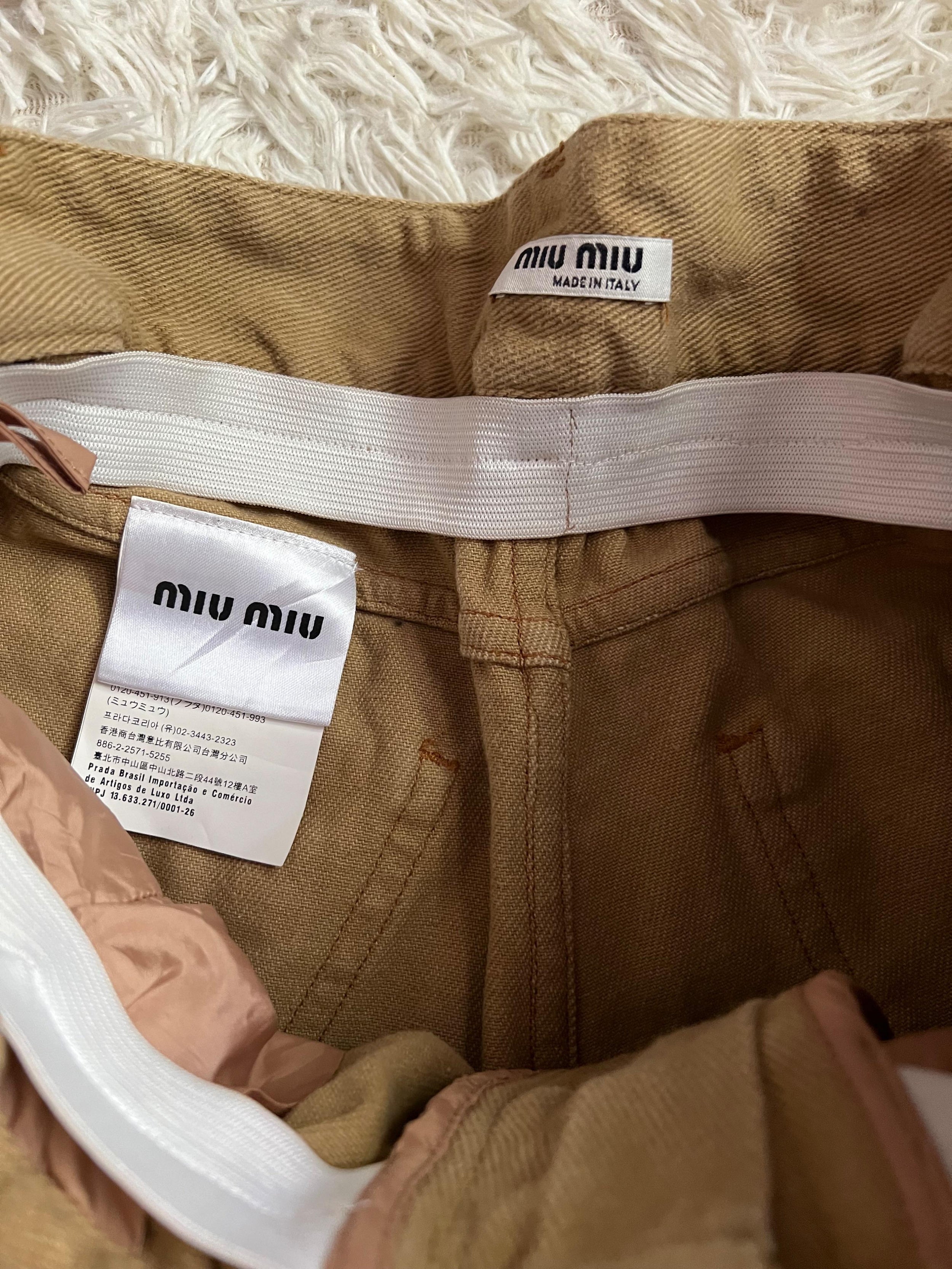 Elasticated Waist Tan Cotton Shorts