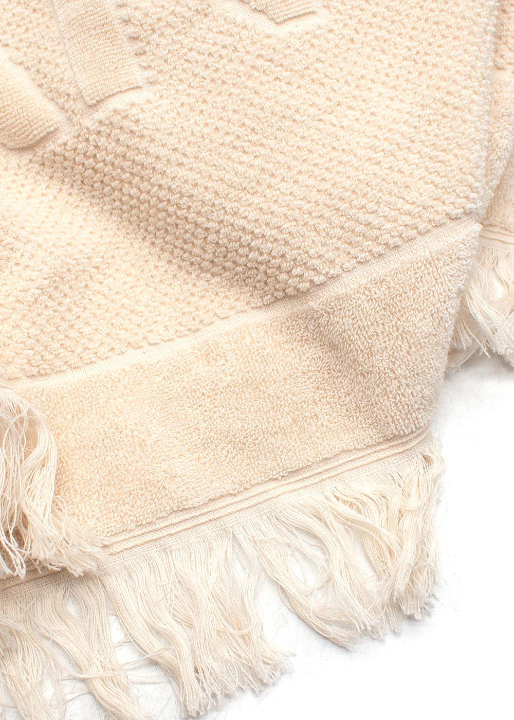 Chanel Beige Cotton Beach Towel