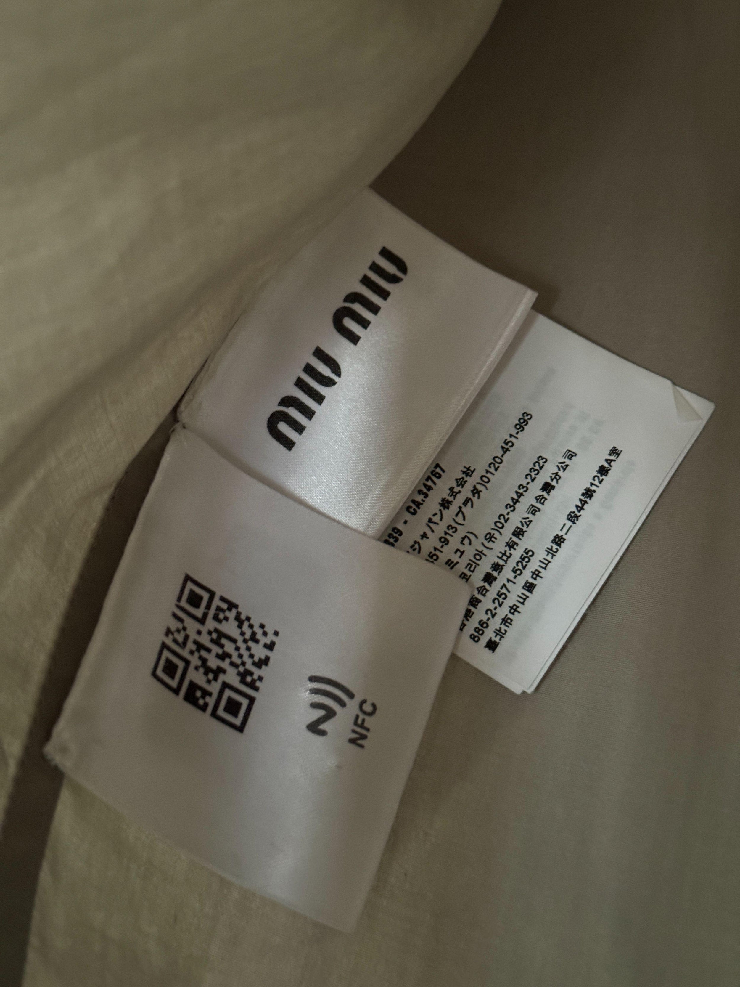 Miu Miu Grey Logo Detail Shirt