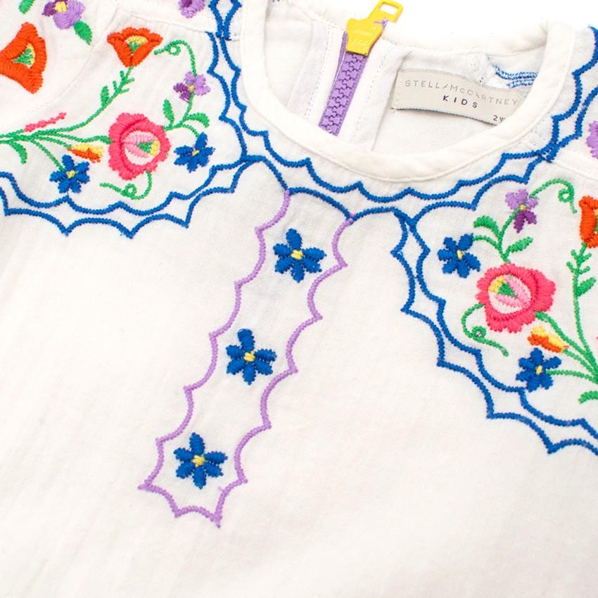 Stella McCartney Kids 2Y Multi Color Embroidered Top
