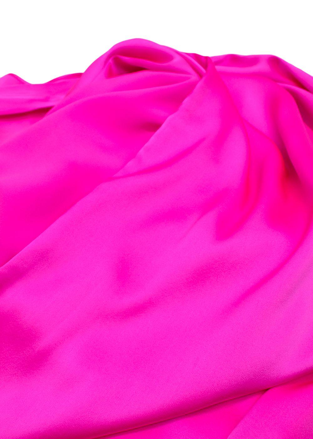 Bernadette Pink Judy Sleeveless Silk-satin Dress with Cape Design