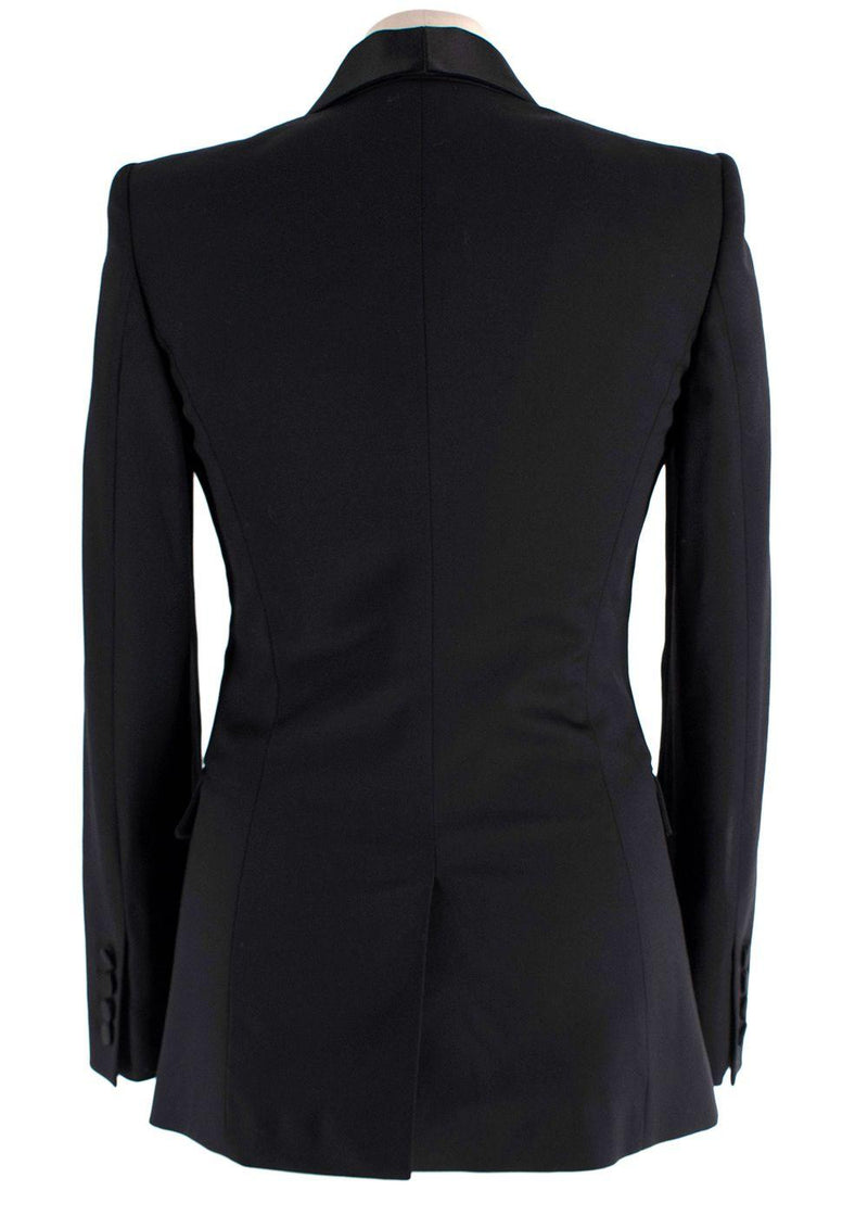 Burberry Wool Single Button Black Blazer