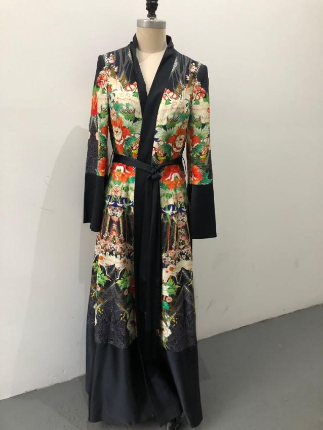 Camilla Embroidered Silk Jacquard Embellished Coat