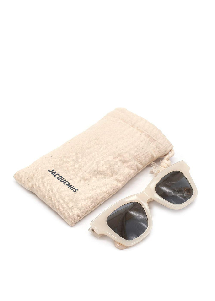 Jacquemus Cream Les Lunettes D-frame Sunglasses