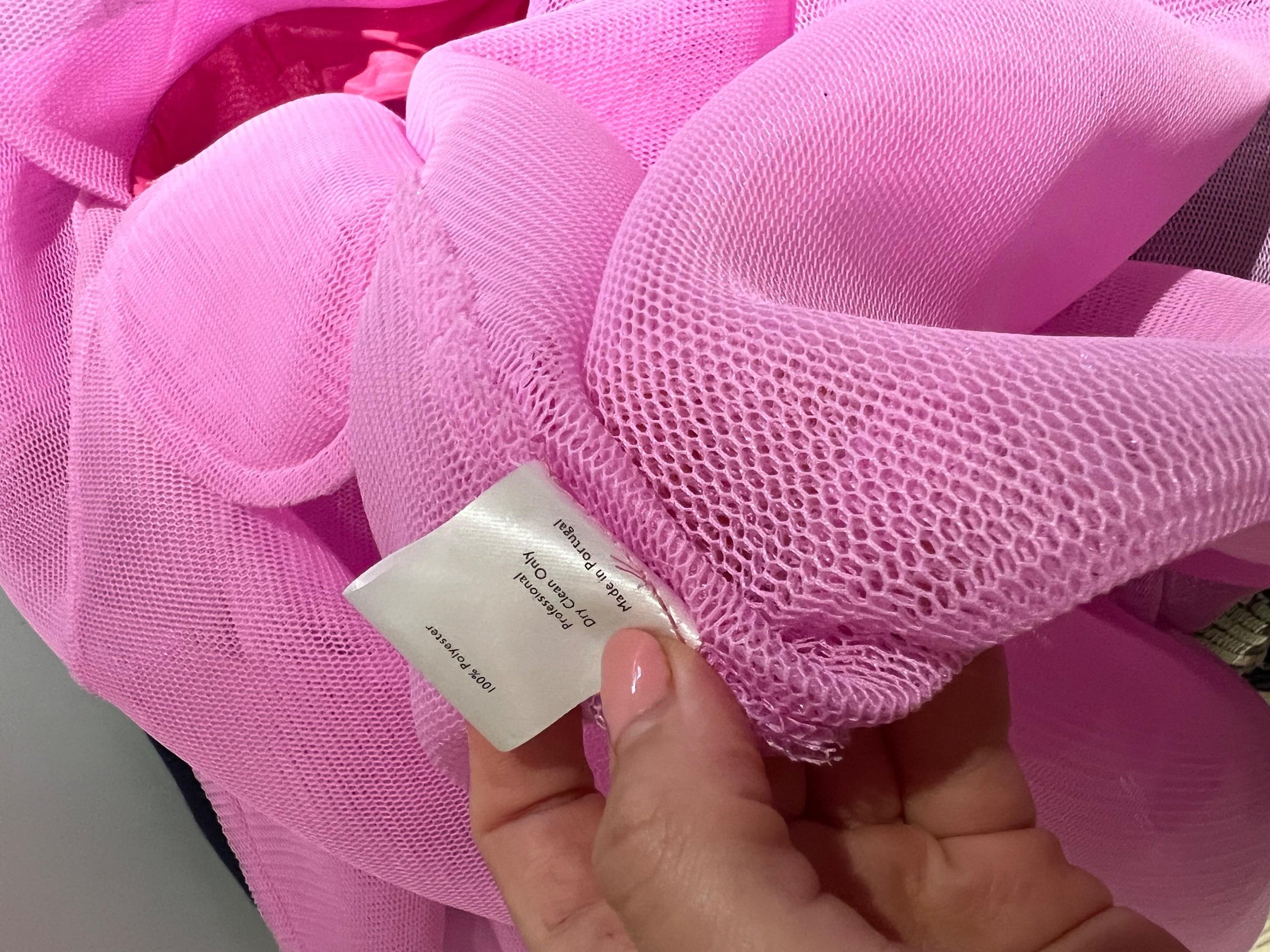Pink Neoprene Net Maxi Dress