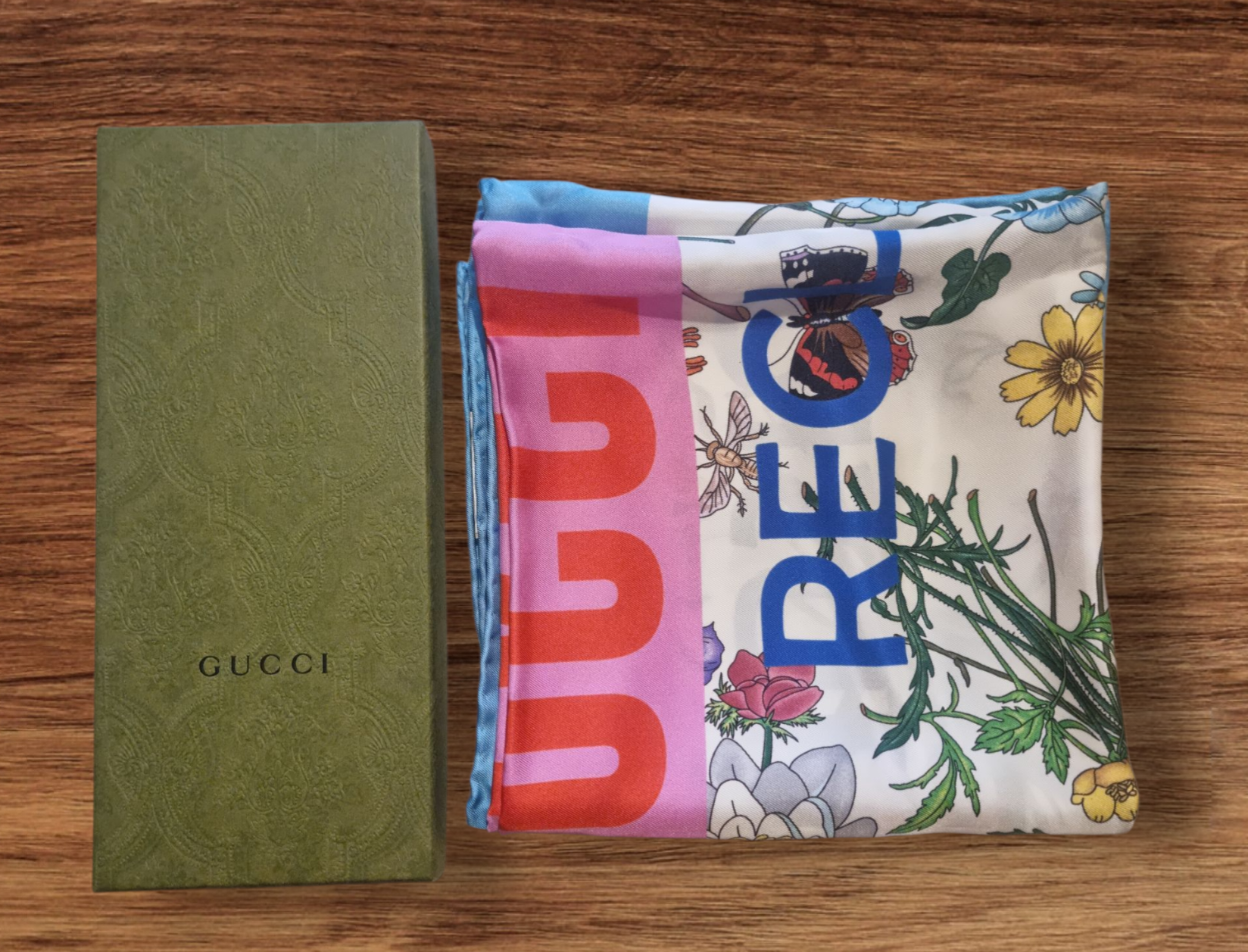 Gucci x Sony Music Collab Silk Scarf
