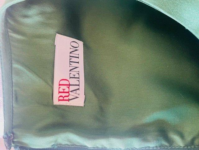 Green satin scallop hem dress