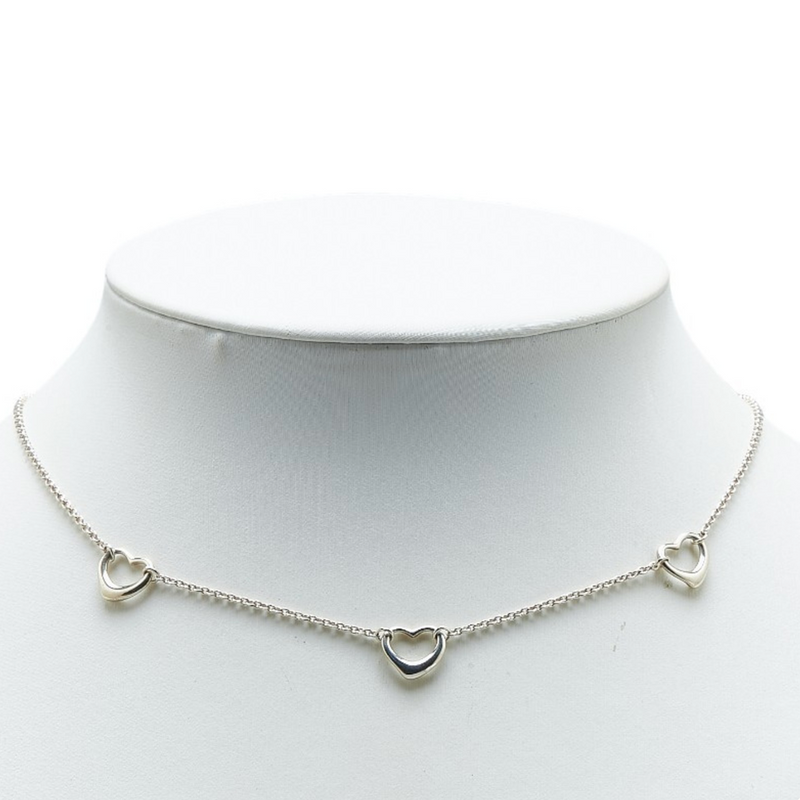 Silver  Open Heart Necklace