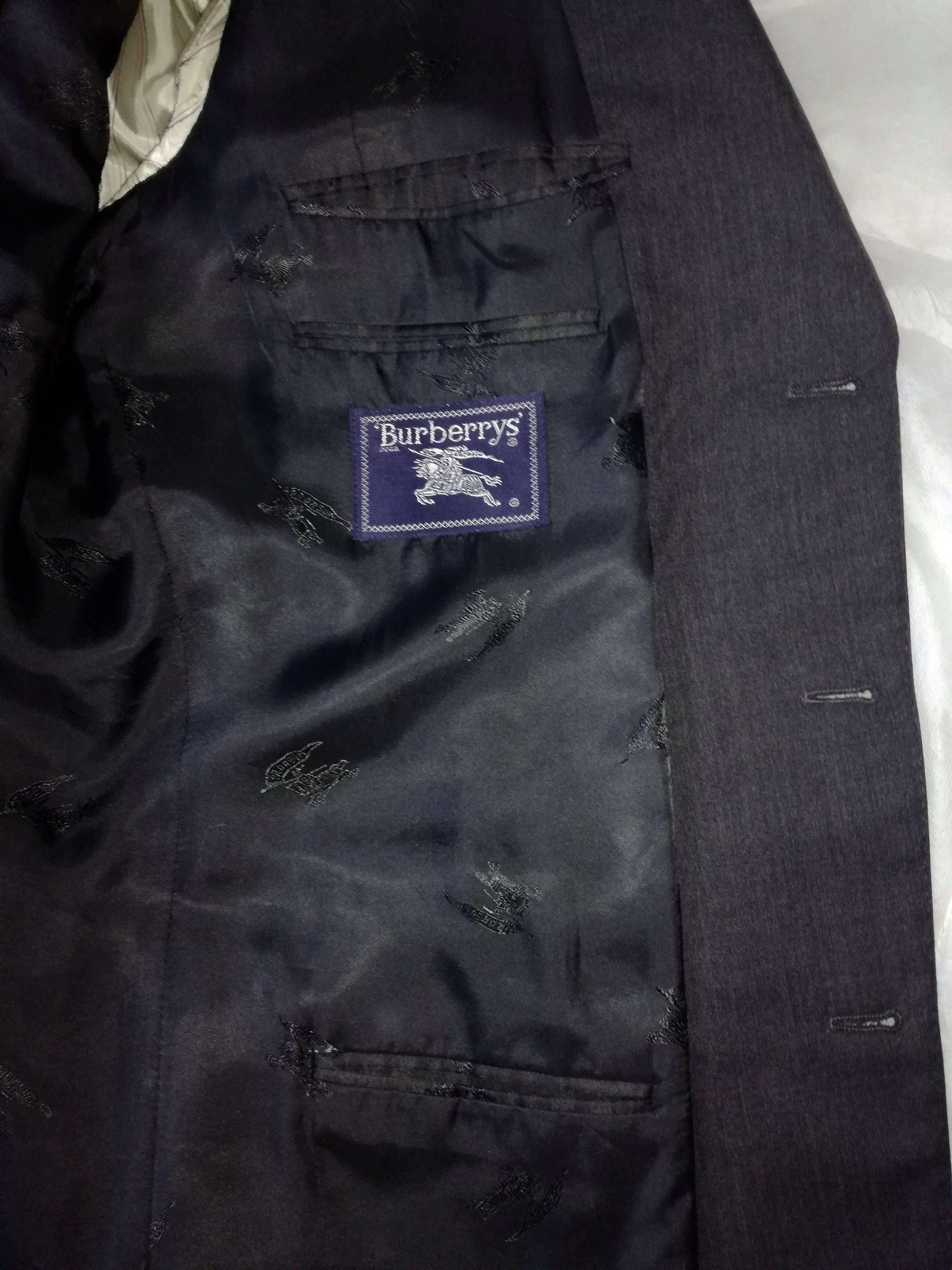 BURBERRYS' Bristol Dark Grey Single Breasted Wool Jacket
