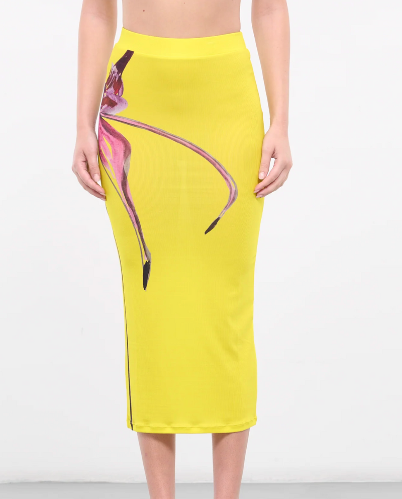 Louisa Ballou Ribbed Midi Skirt