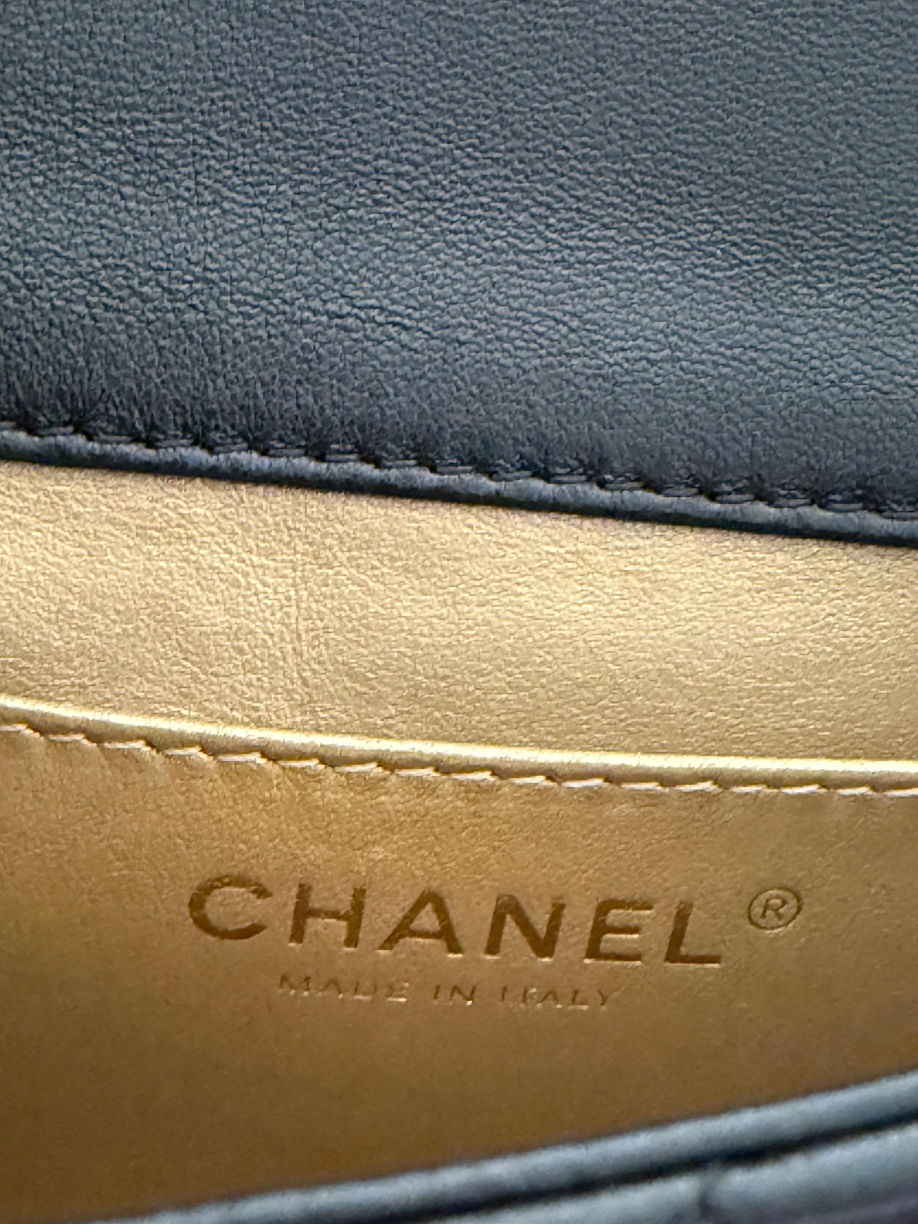Chanel Black Lambskin ‘Pearl Crush’ Classic