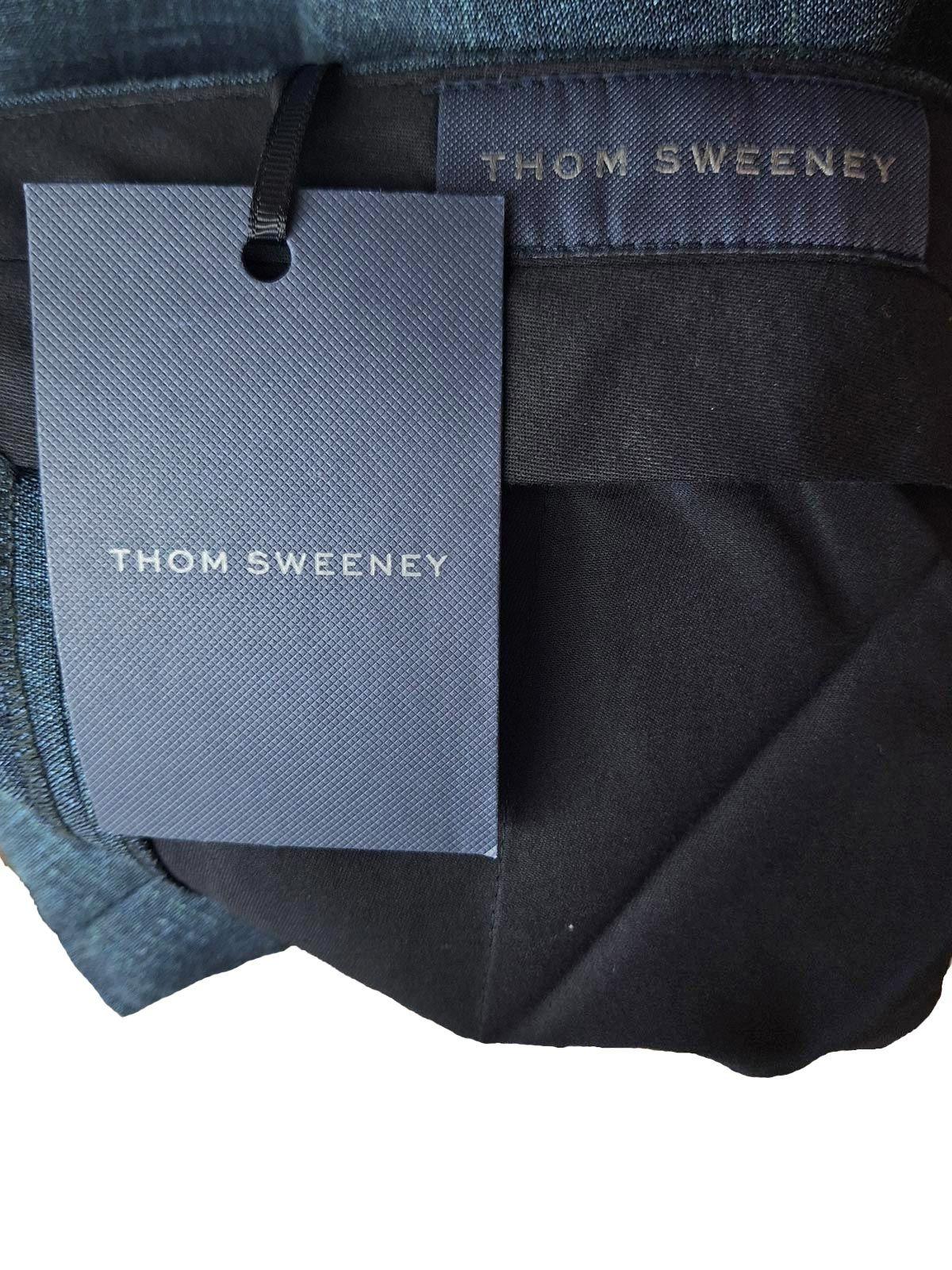Blue Wool-Silk Tailored Trousers