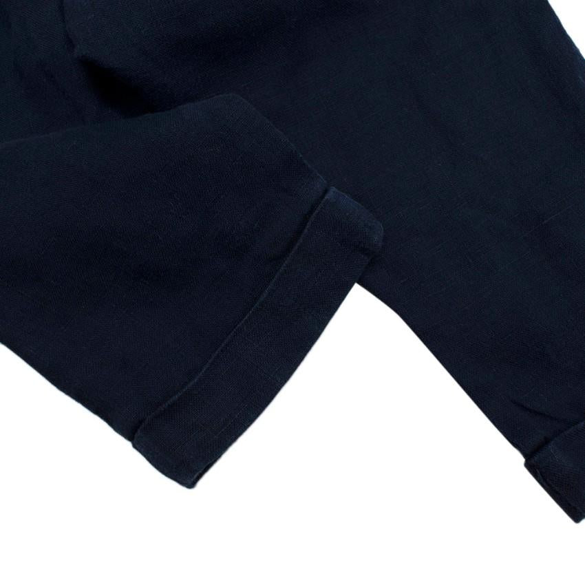 Tartine et Chocolat Navy Linen Trousers