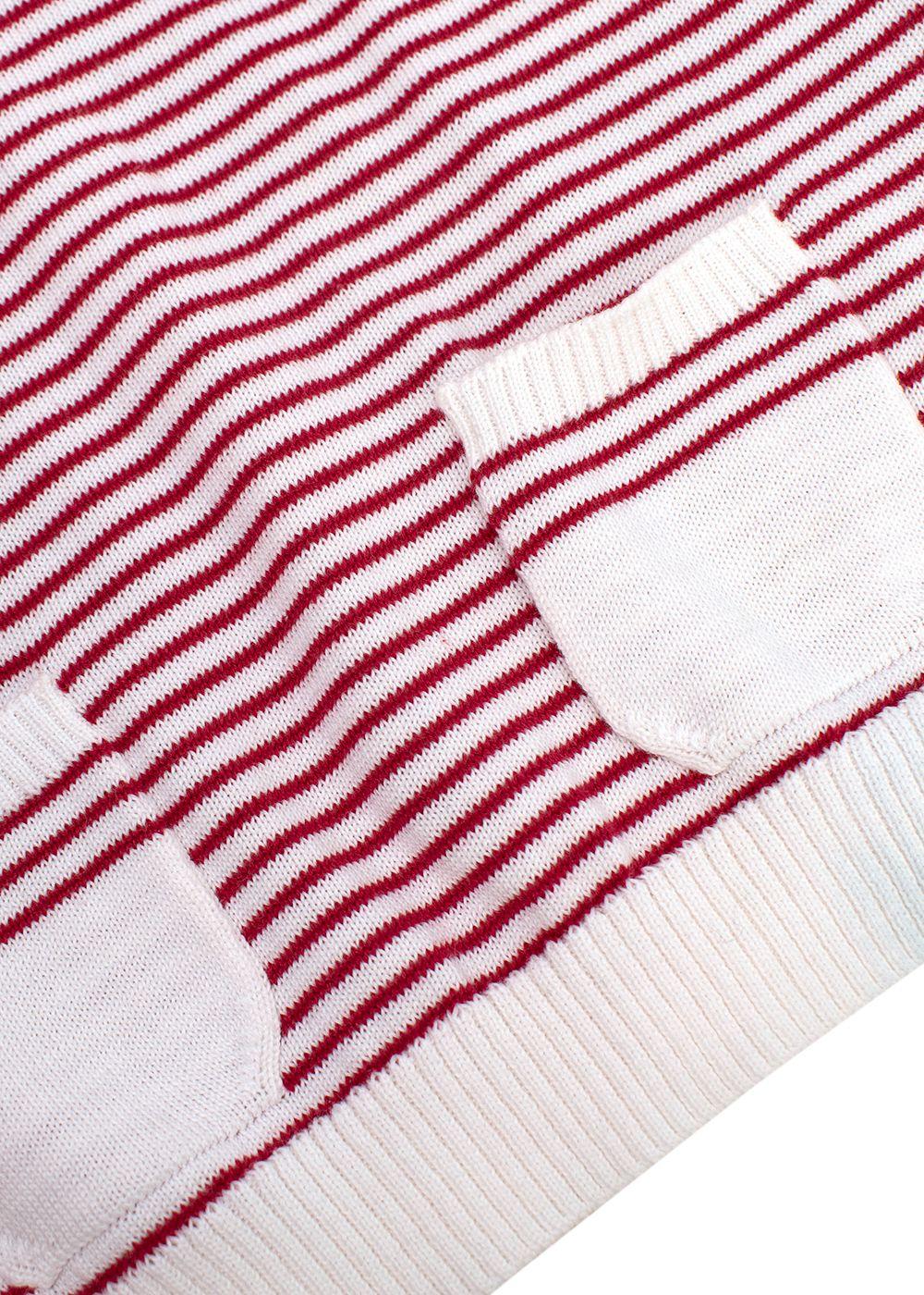 Loro Piana 3-6m Red and White Striped Knit Baby Top and Pants Set