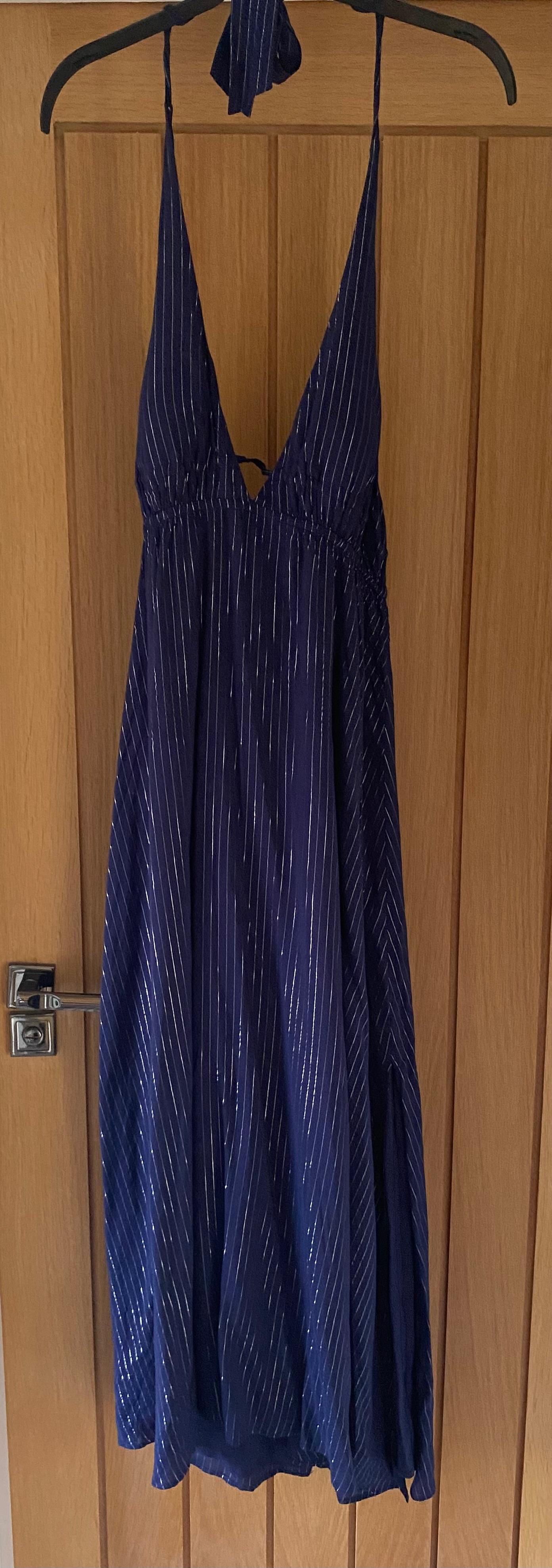 Heidi Klein Blue Midnight Thread Midi Dress