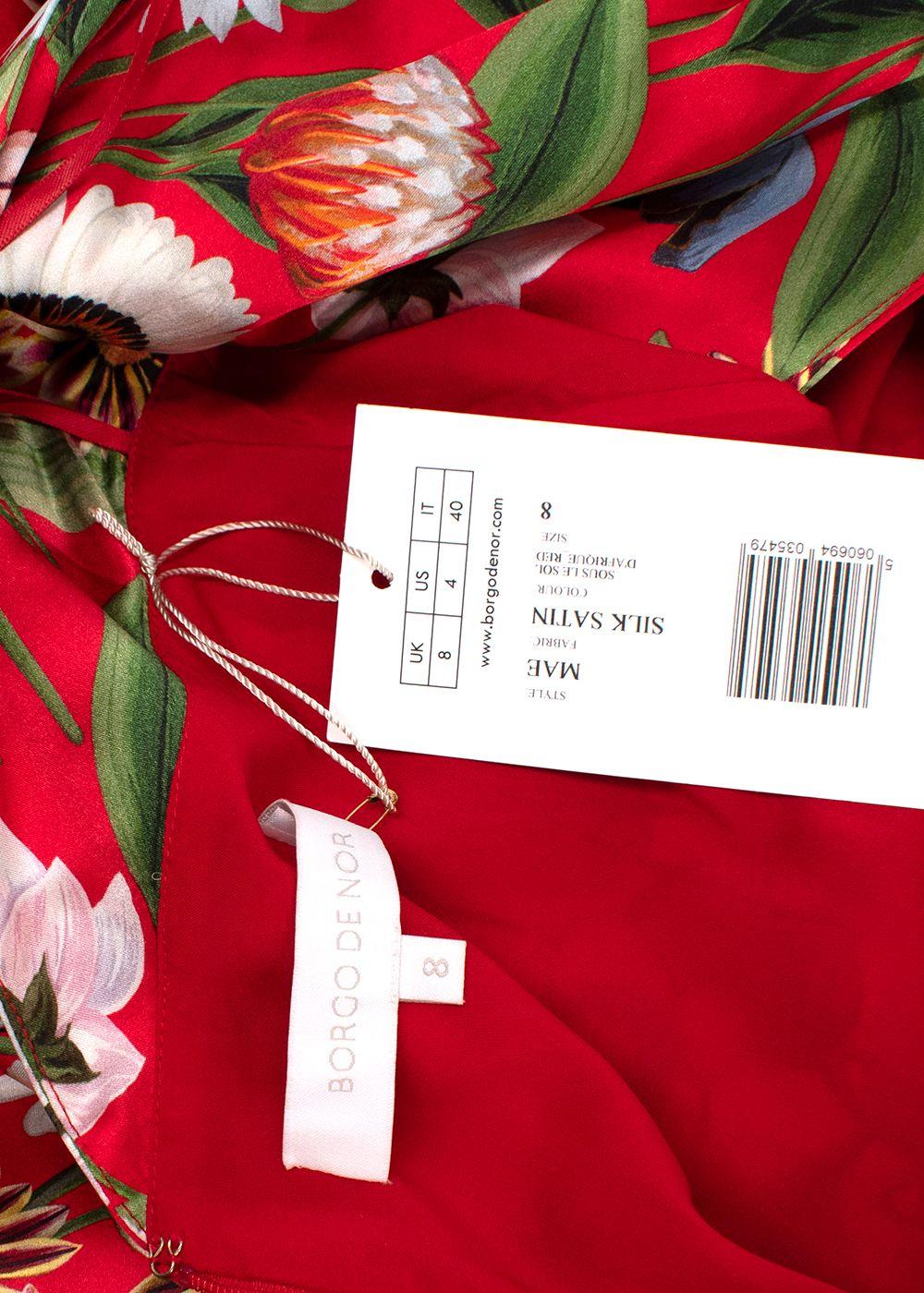 Borgo De Nor Red Silk Mae Maxi Dress