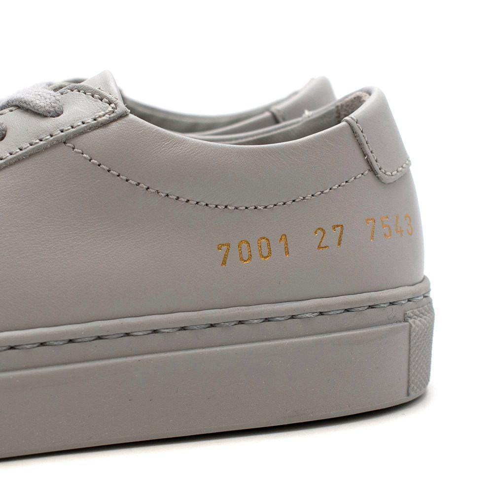 Achilles Grey Leather Trainers