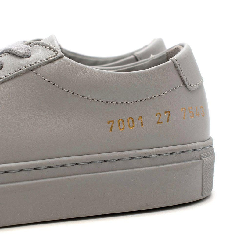 Achilles Grey Leather Trainers