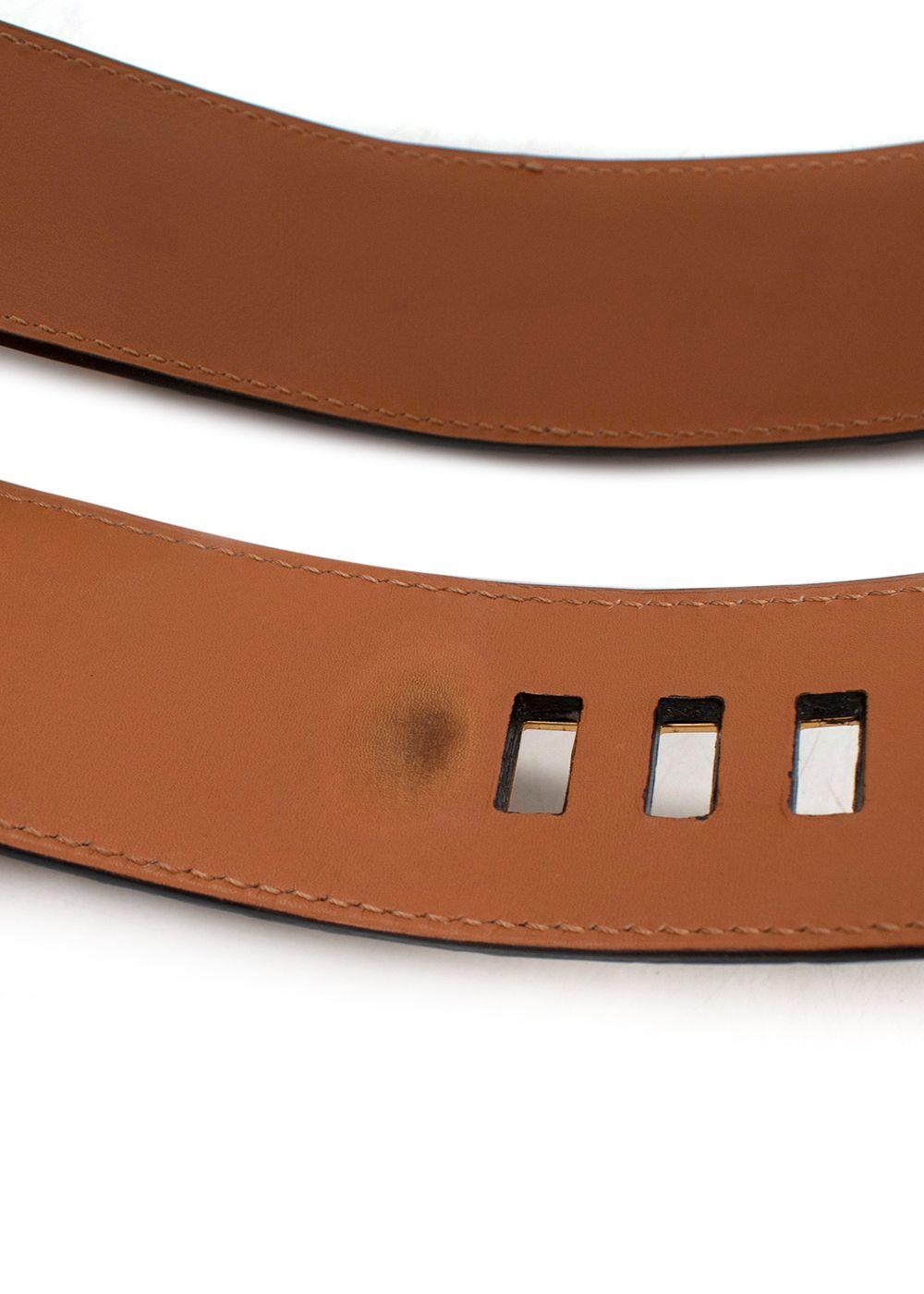 Hermès Medor “Collier de Chien” Belt in Crocodile Leather  Full length 97cms
