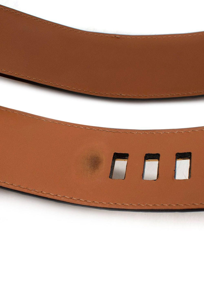 Hermès Medor “Collier de Chien” Belt in Crocodile Leather  Full length 97cms
