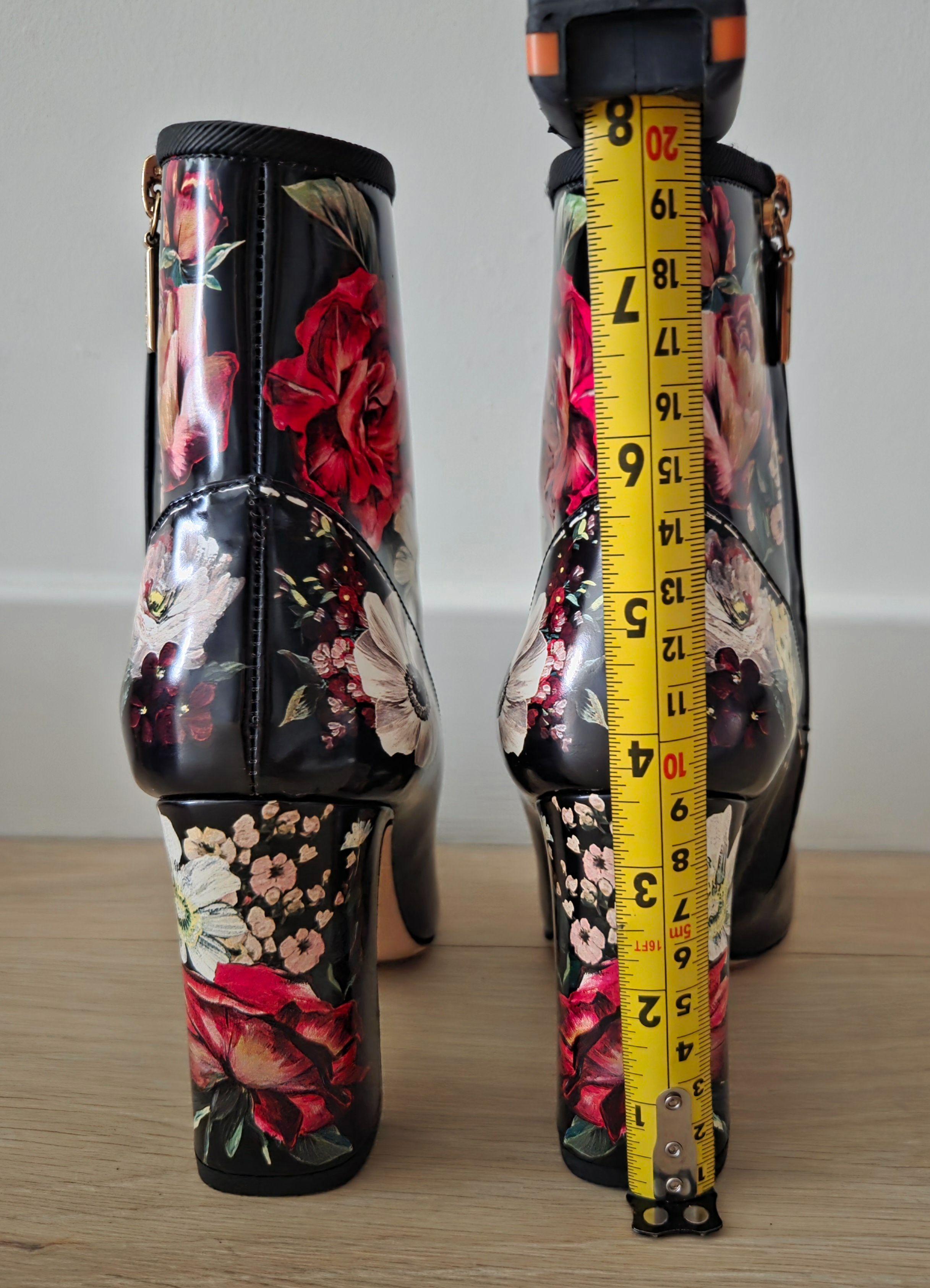 Dolce & Gabbana Floral Ankle Boots