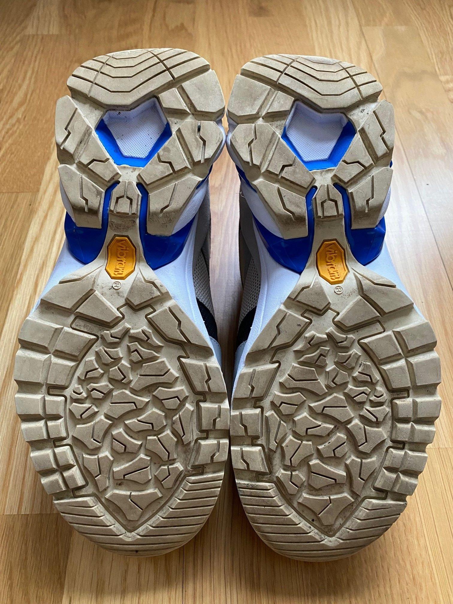 Blue, White & Grey Tech Runner Sneakers