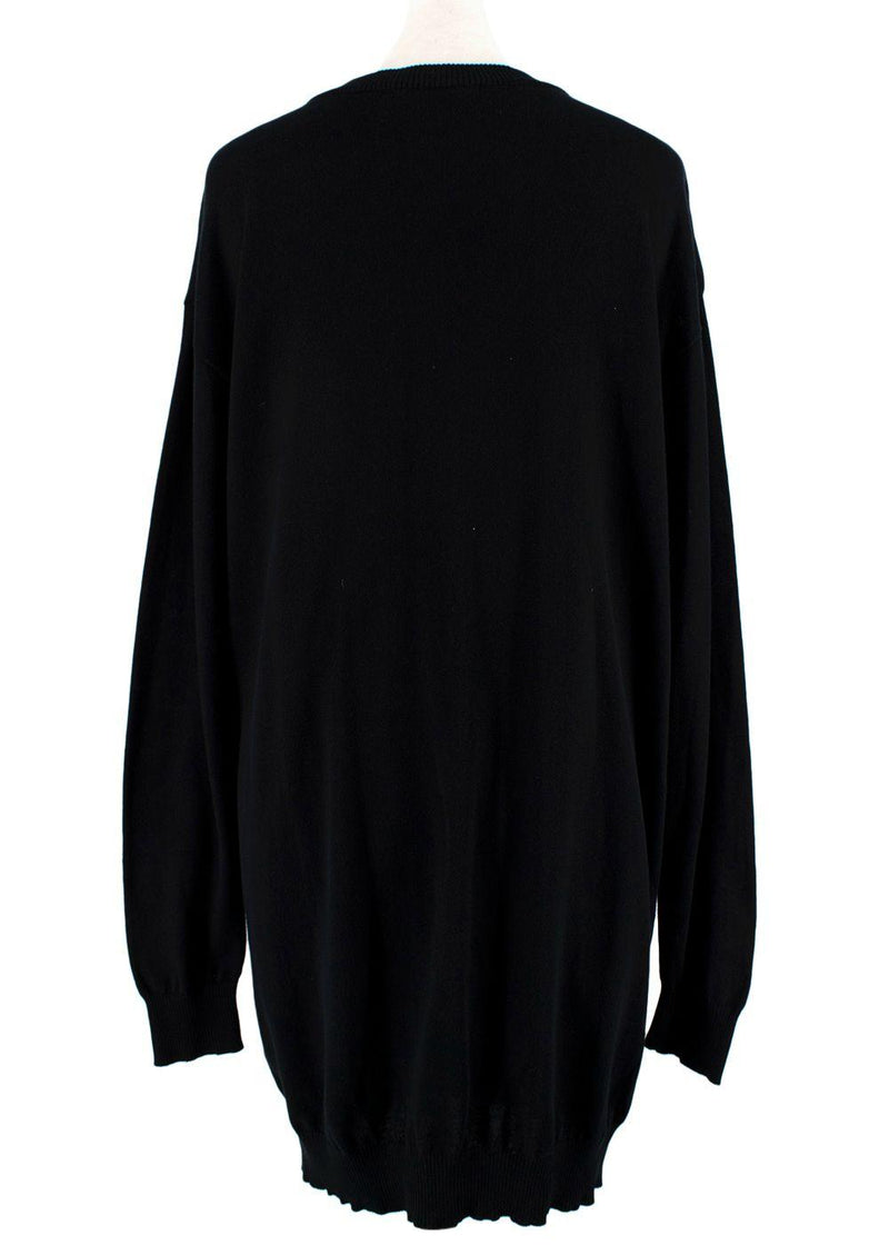 Moschino Couture Black Bear Long Knit Dress