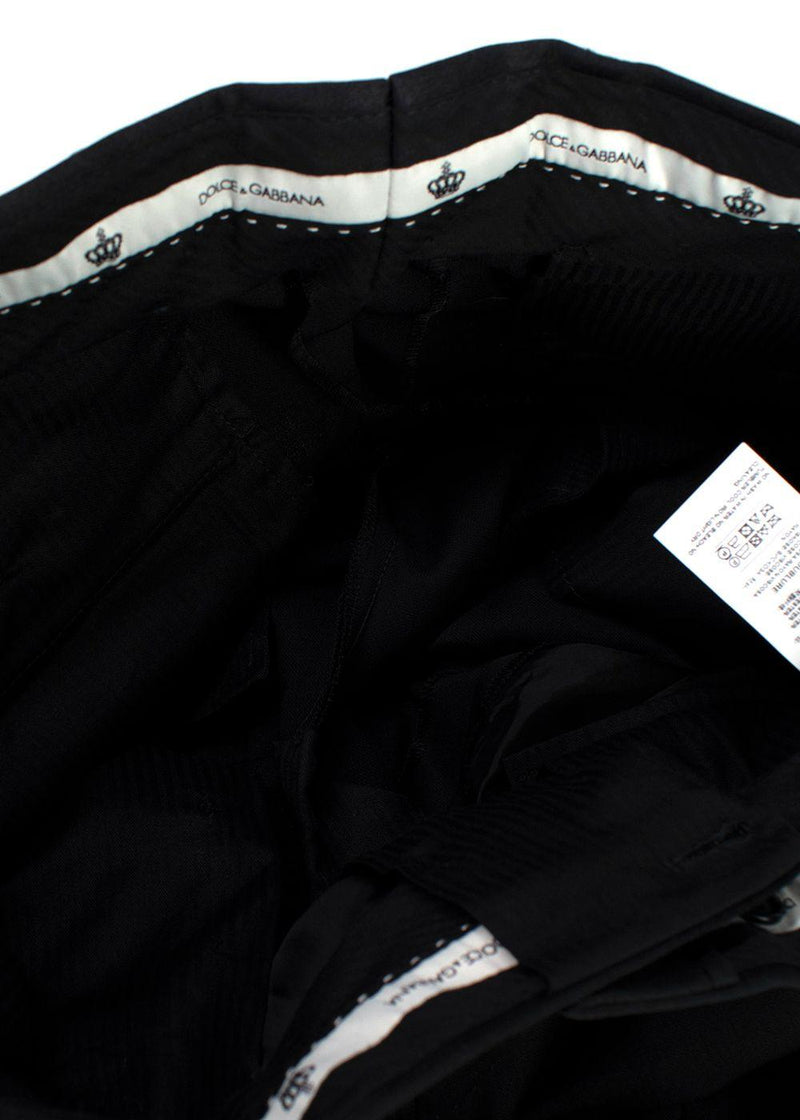 Dolce & Gabbana Black Tailored Tuxedo Trousers