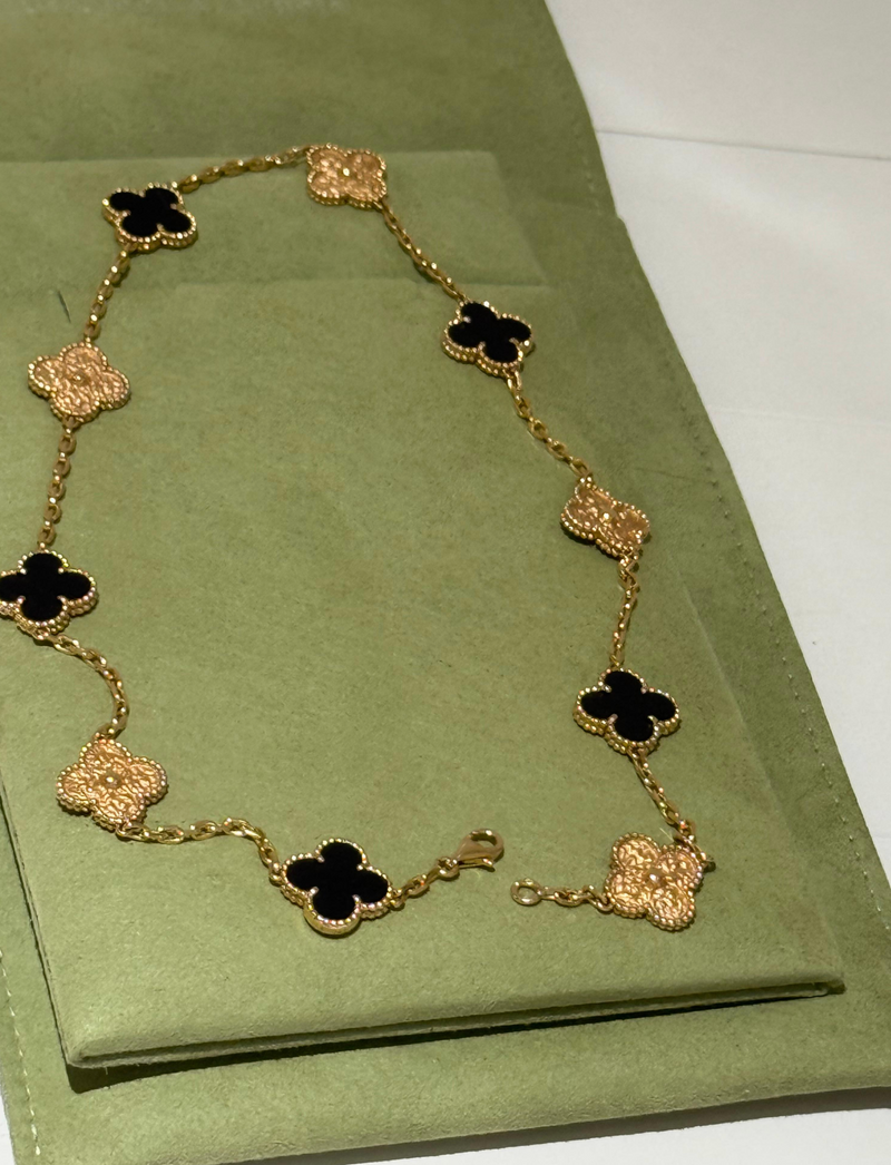Van  Cleef and Arpels  Vintage Alhambra Necklace in Bois d'Amourette 10 Motifs