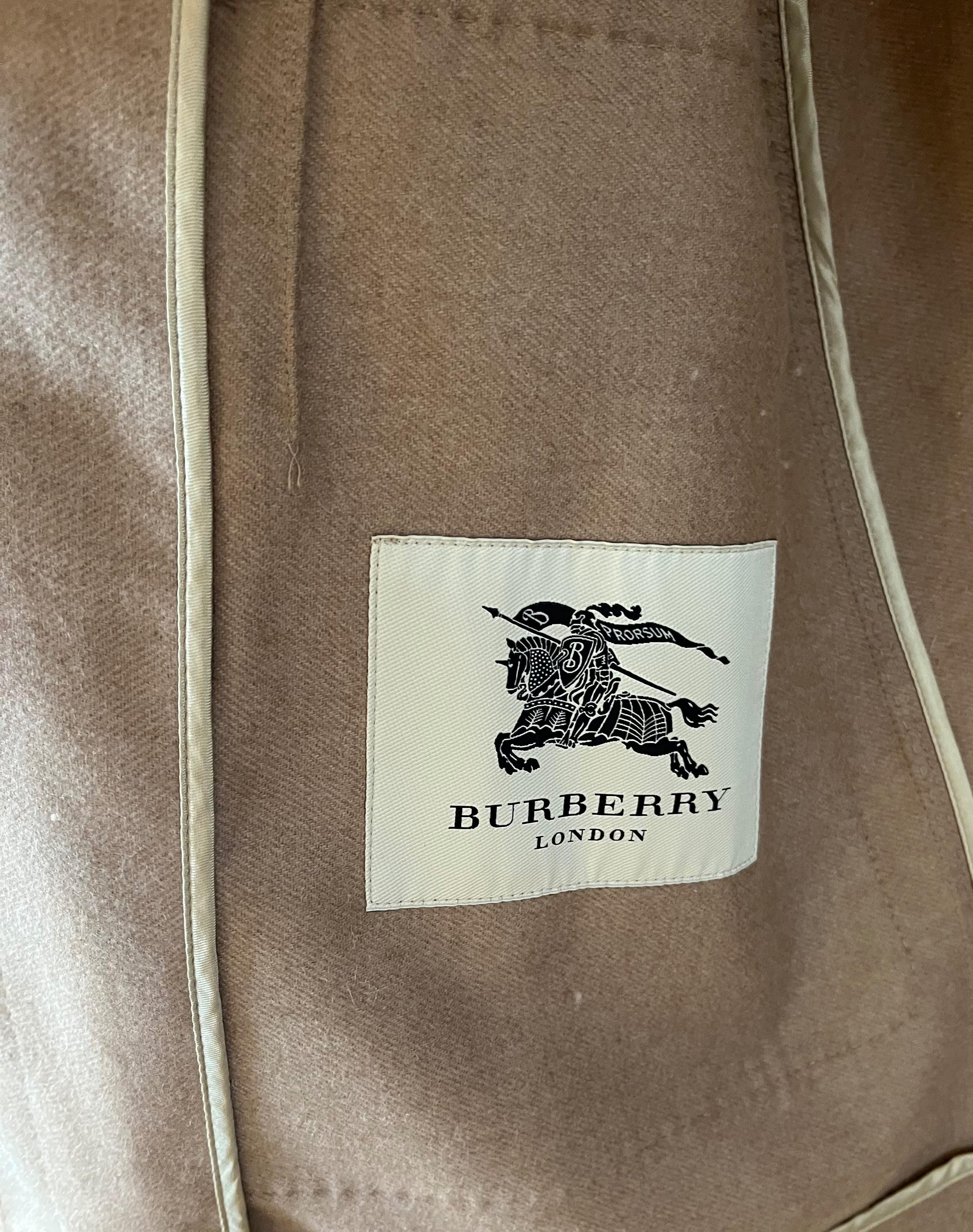 Burberry Beige Camel Hair Single Breasted Coat