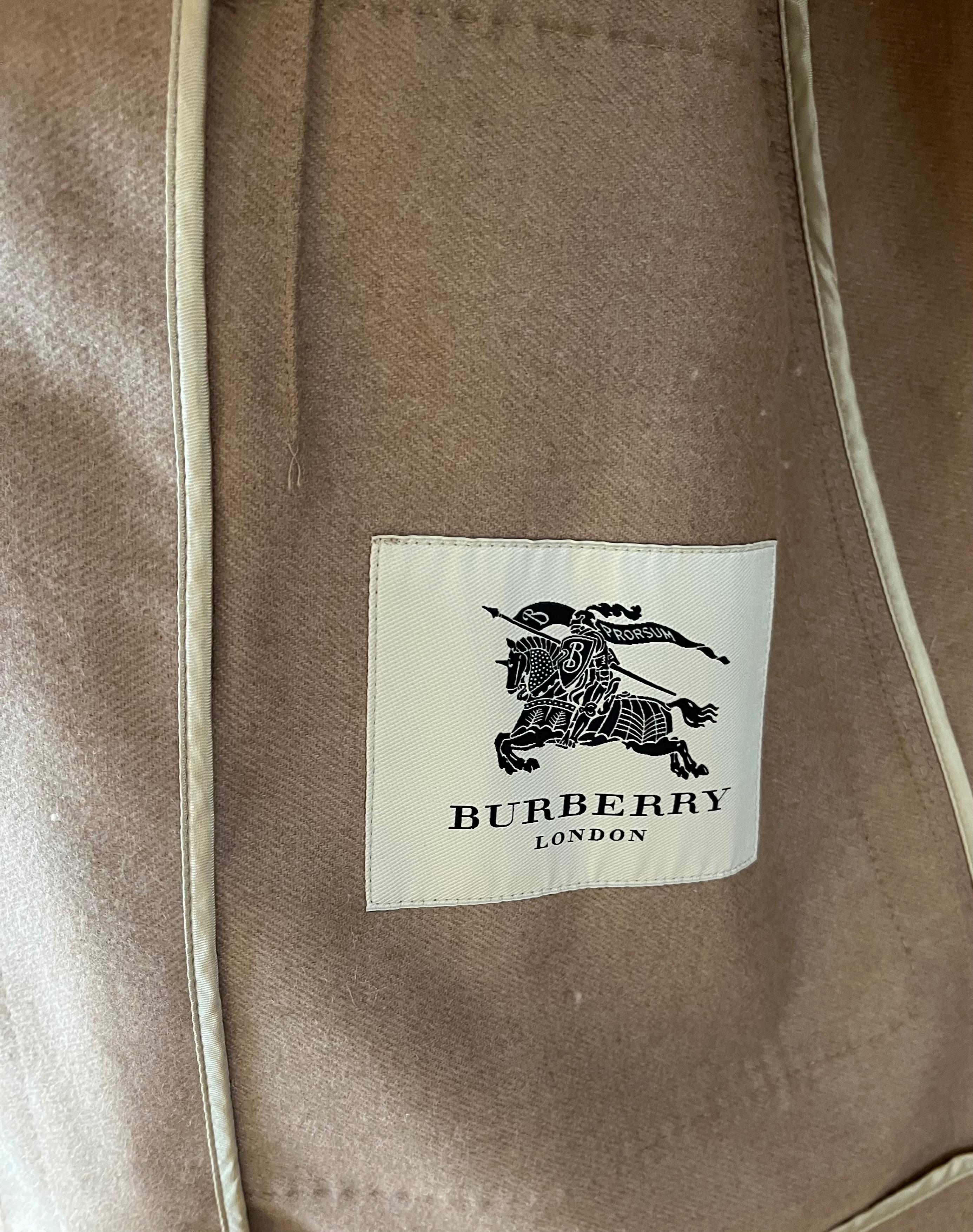 Burberry Beige Camel Hair Single Breasted Coat
