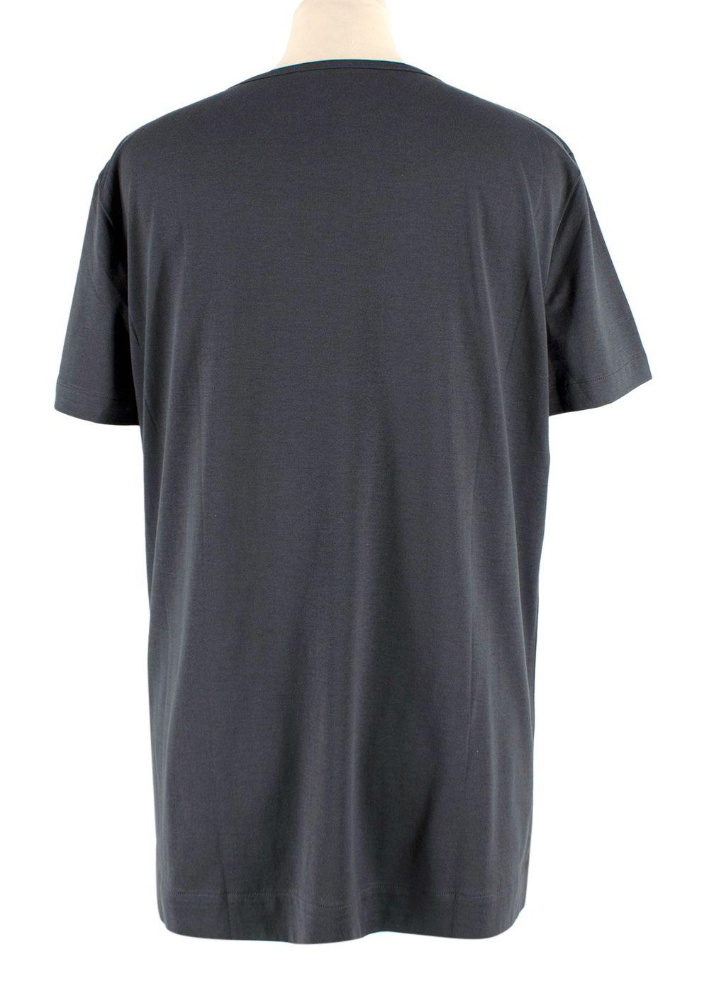 Loro Piana Charcoal Grey Cotton T-Shirt