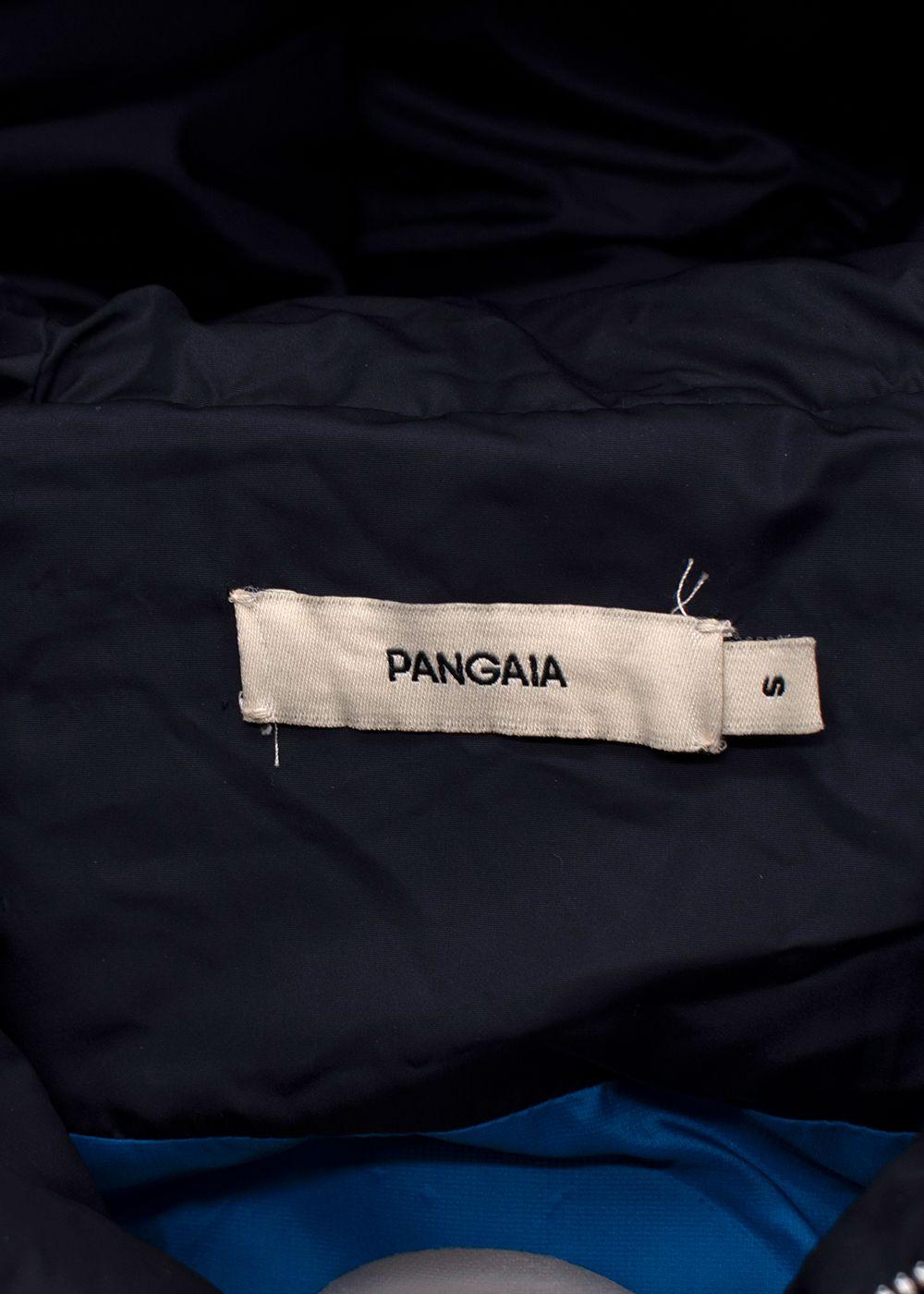 Pangaia Navy Puffer Jacket with Scarf Detail