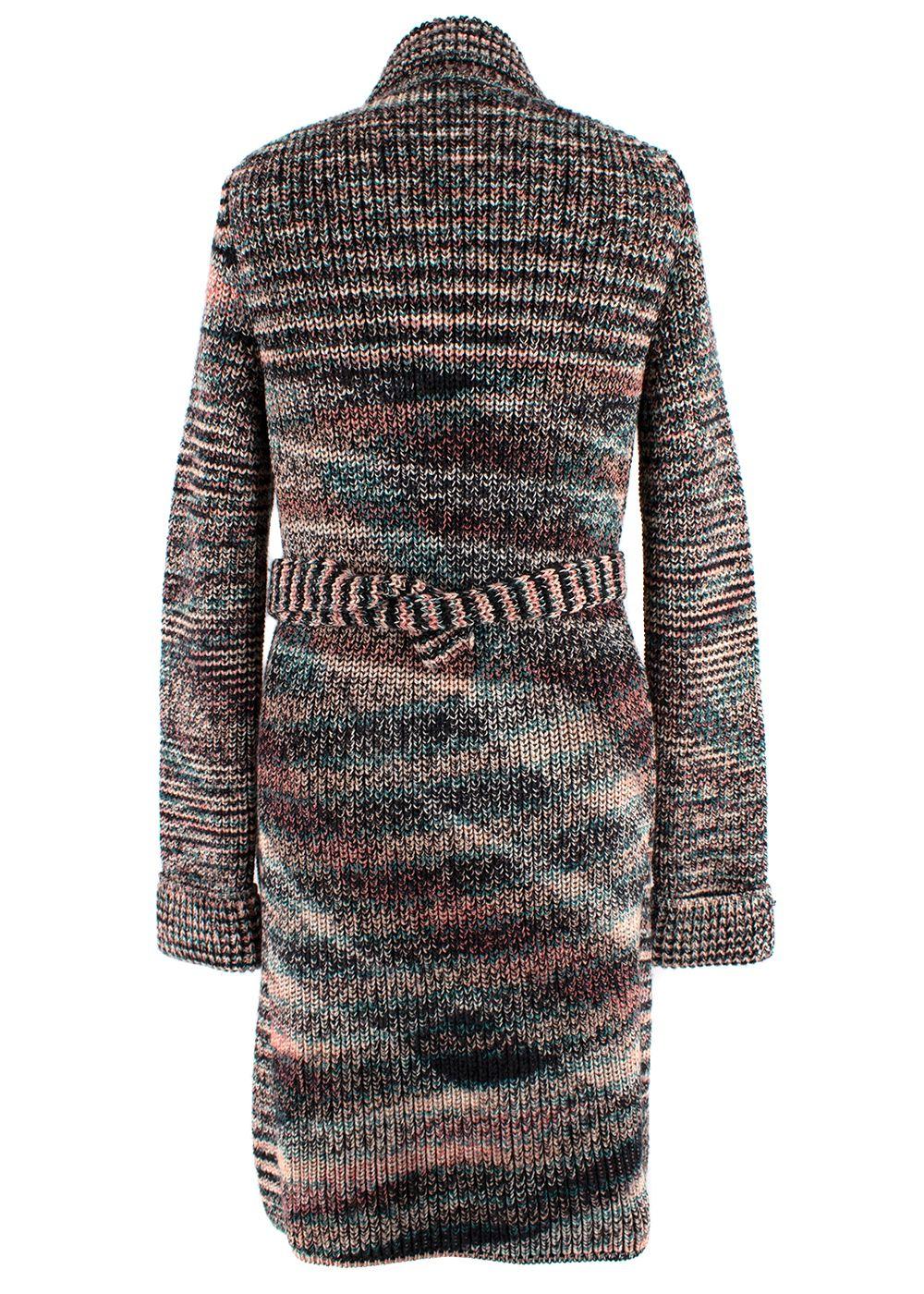 Missoni Multicoloured  Longline Belted Wool Cardigan