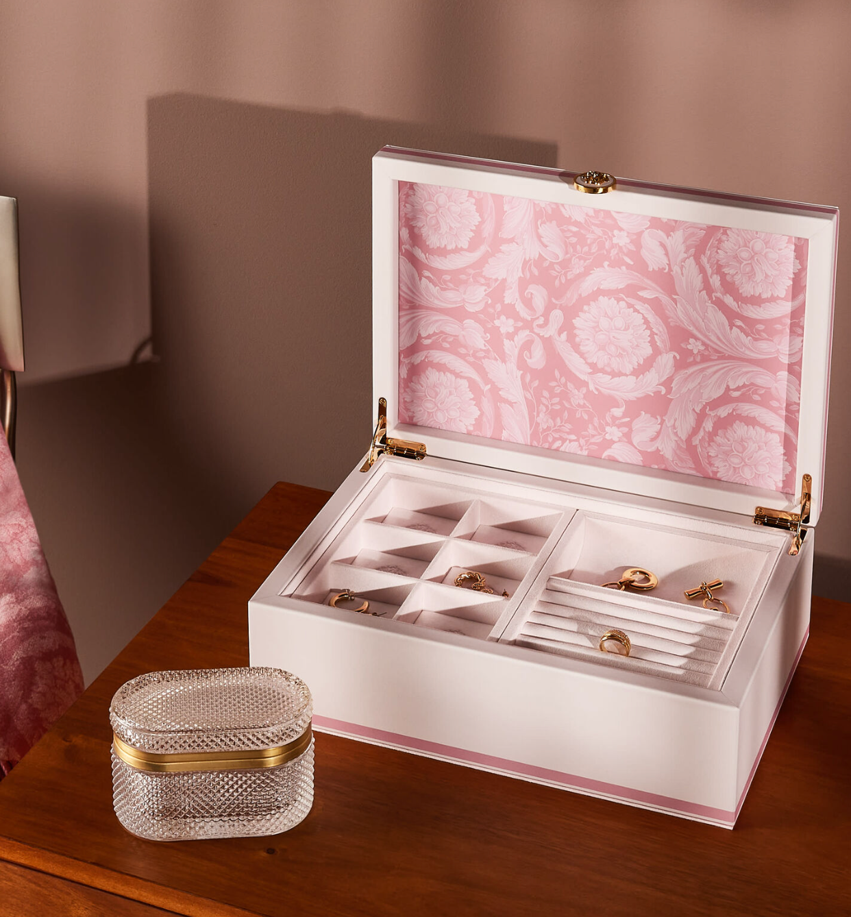 Versace Barocco Jewelry Box Large Pink